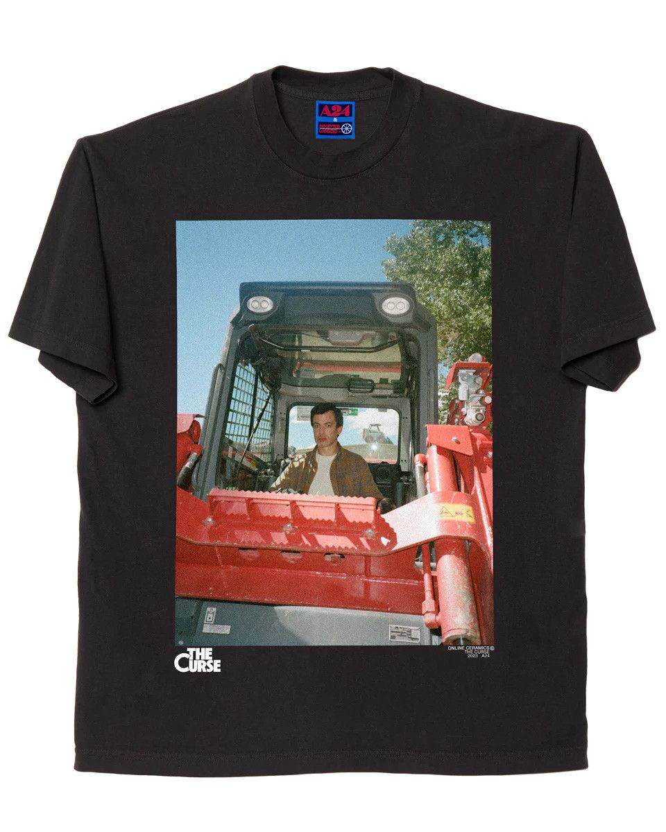 image of A24 X Online Ceramics X The Curse Bulldozer T-Shirt Elara in Black, Men's (Size XL)