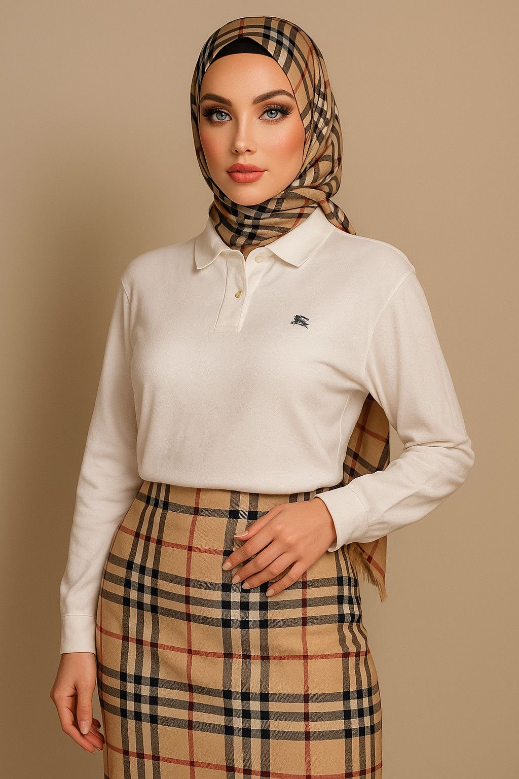 Burberry BURBERRYS REGD Embroidered Logo White Color Polo. Size US M / EU 48-50 / 2 - 1 Thumbnail