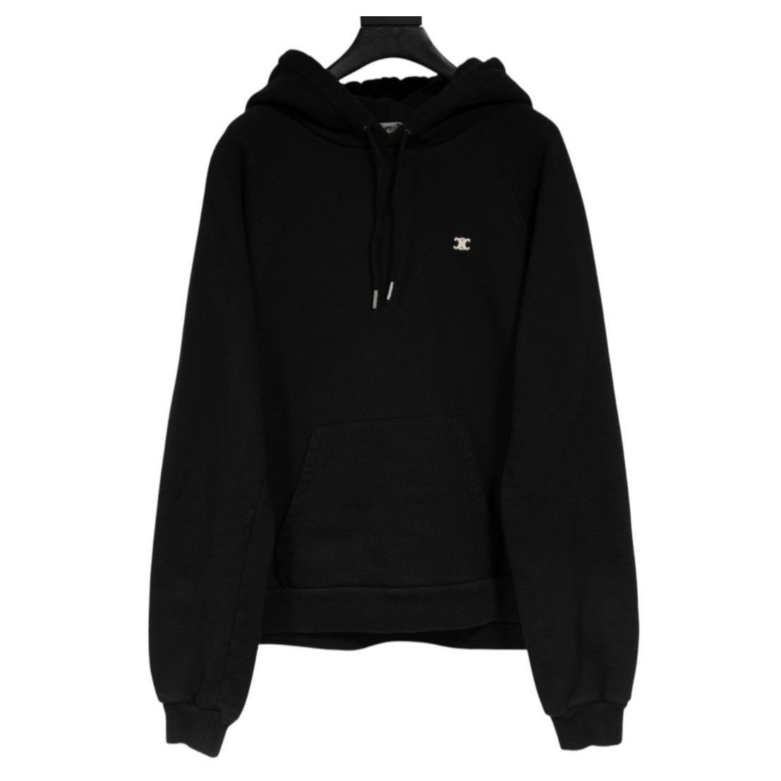 Celine Embroidered Logo Hoodie Black White Pullover Size US L / EU 52-54 / 3 - 1 Thumbnail