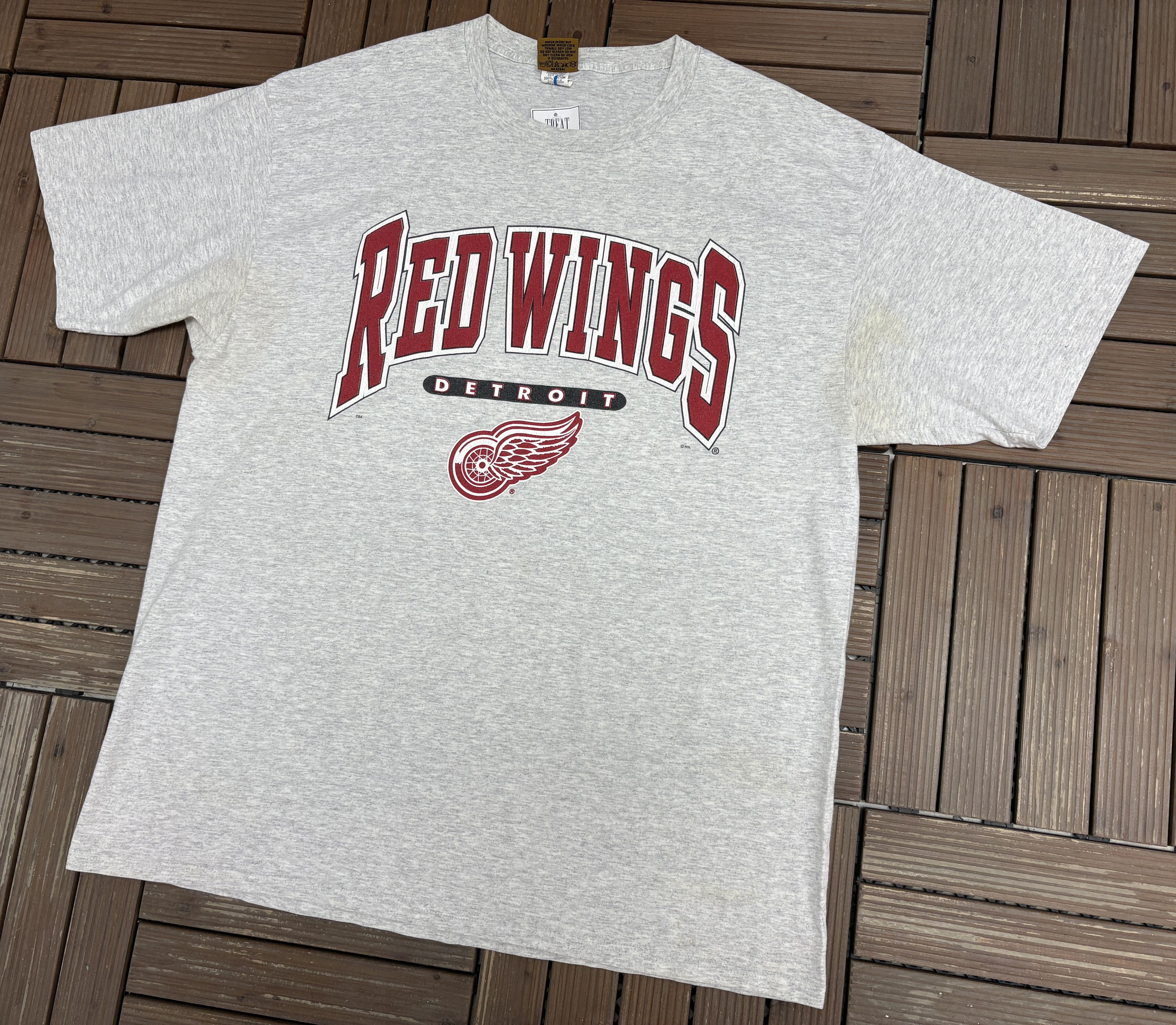Nutmeg Detroit Red Wings Vintage Made in USA T-Shirt Tee Size US XXL / EU 58 / 5 - 2 Thumbnail