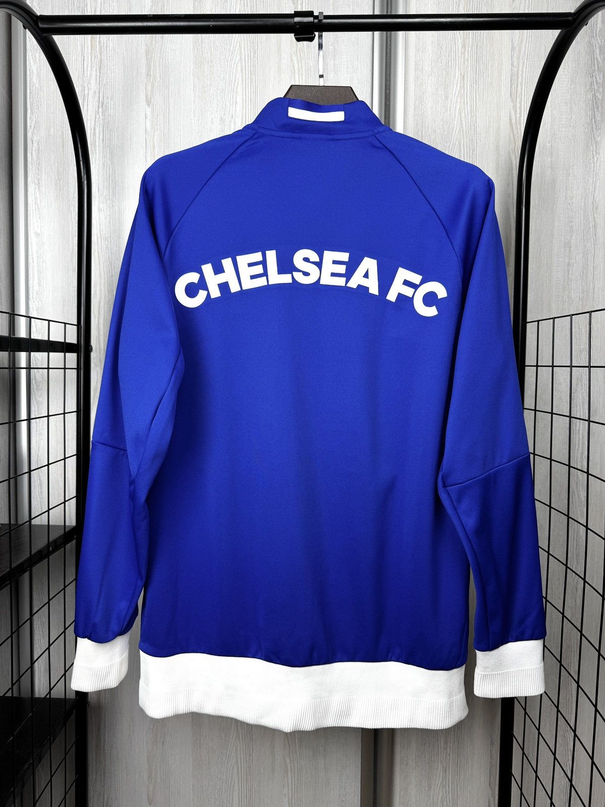 Adidas Adidas Chelsea Anthem soccer football blue track top jacket Size US L / EU 52-54 / 3 - 3 Thumbnail