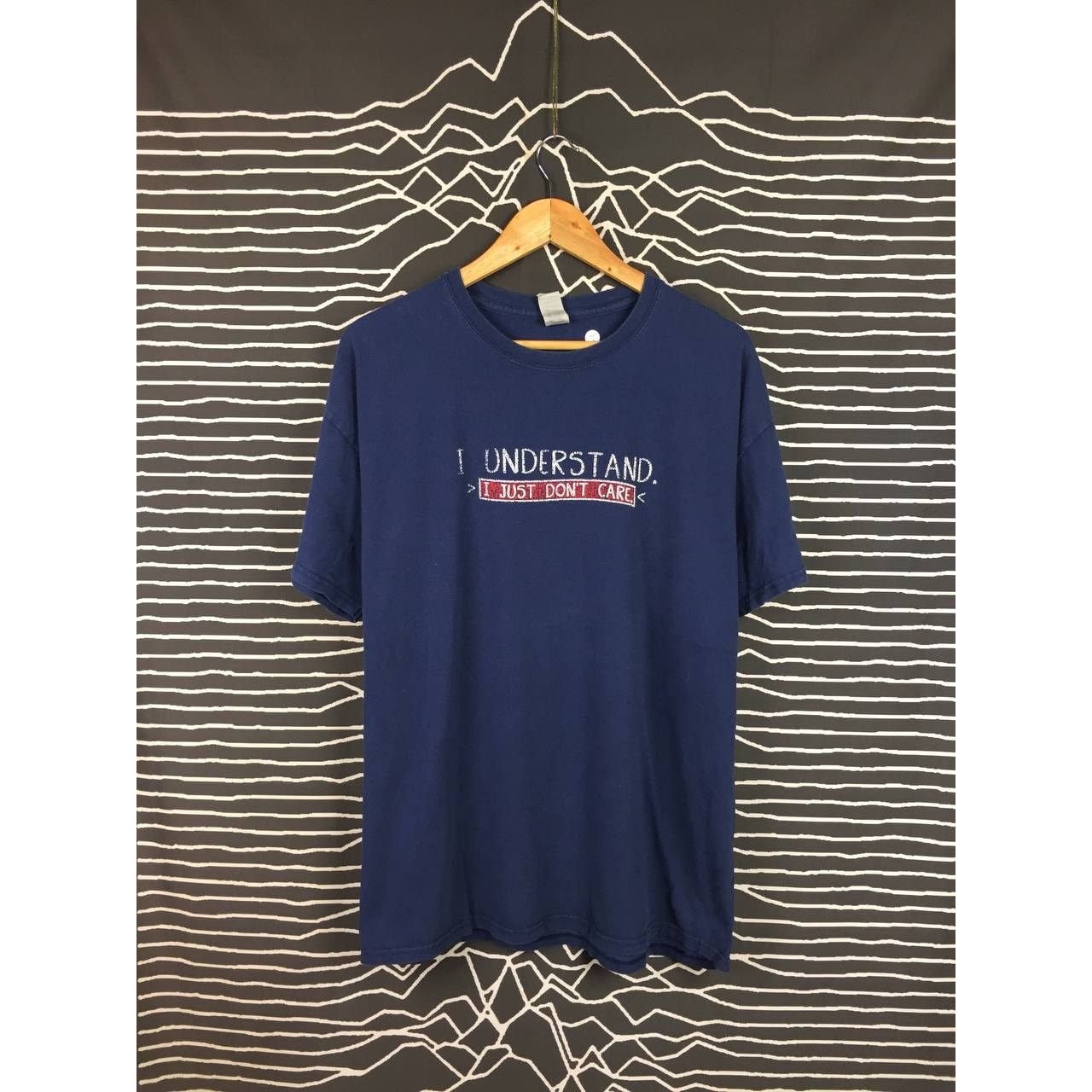 Gildan × Vintage Vtg I Understand I Just Don't Care Wording Statement Tee Size US XL / EU 56 / 4 - 2 Thumbnail