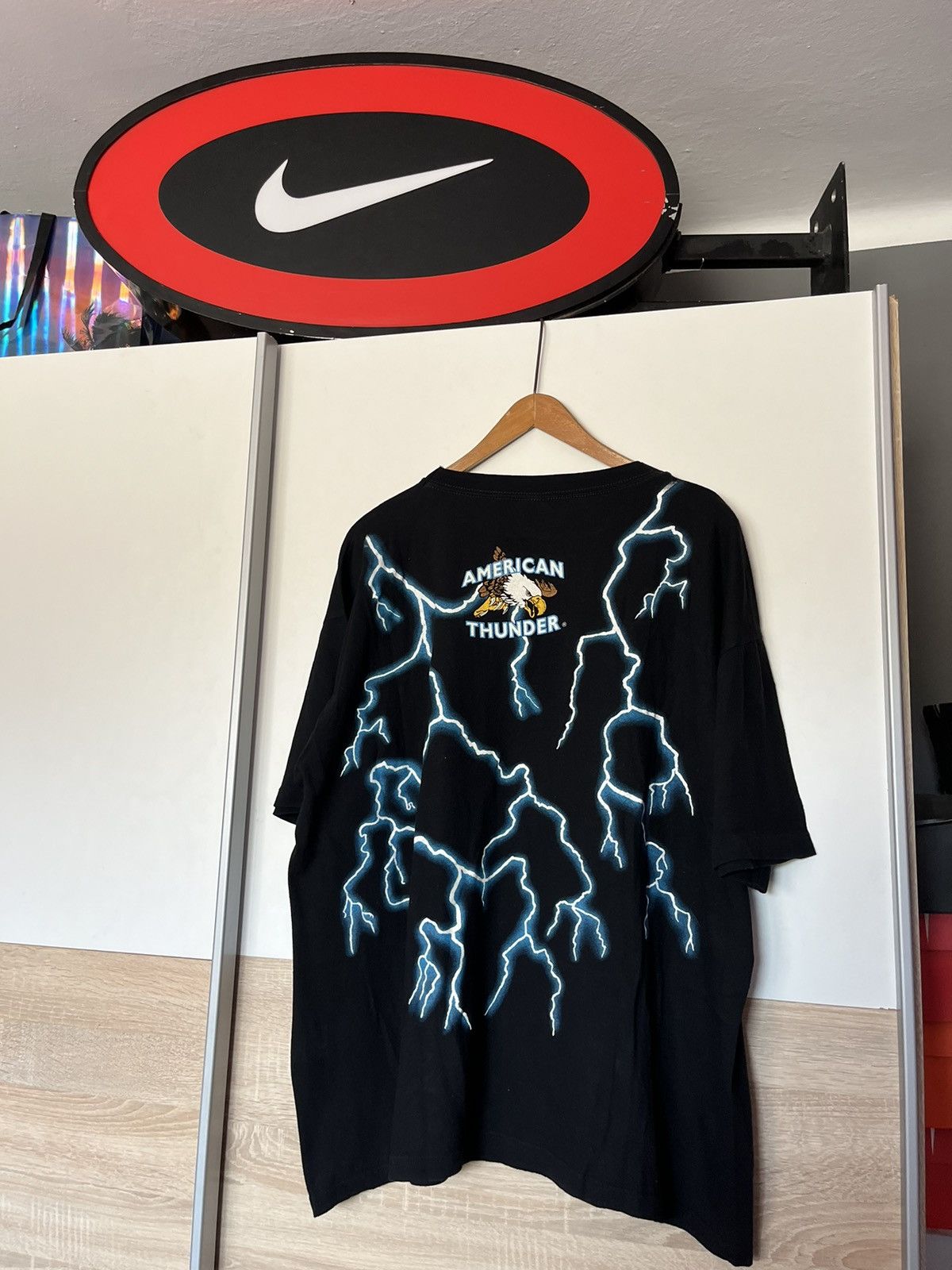 Vintage VTG 90’s Single Stitch American Thunder Graphic Tee Opium og Size US XXL / EU 58 / 5 - 5 Thumbnail