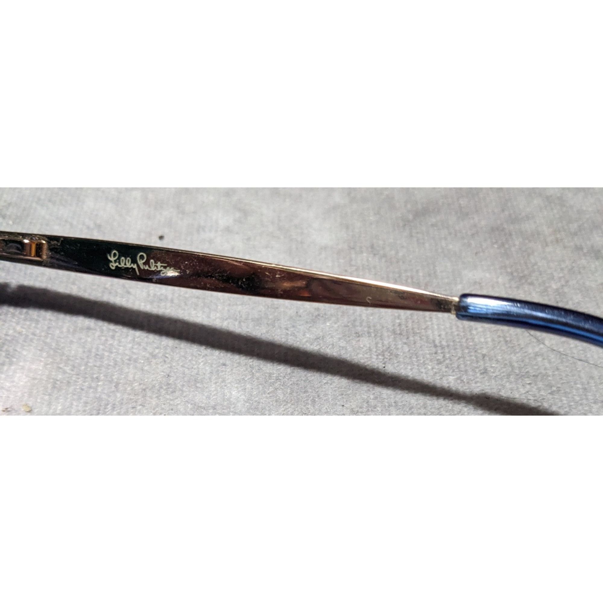 Lilly Pulitzer Lily Pulitzer Sheridan Blue And White Floral Eyeglass Frames Size ONE SIZE - 9 Thumbnail