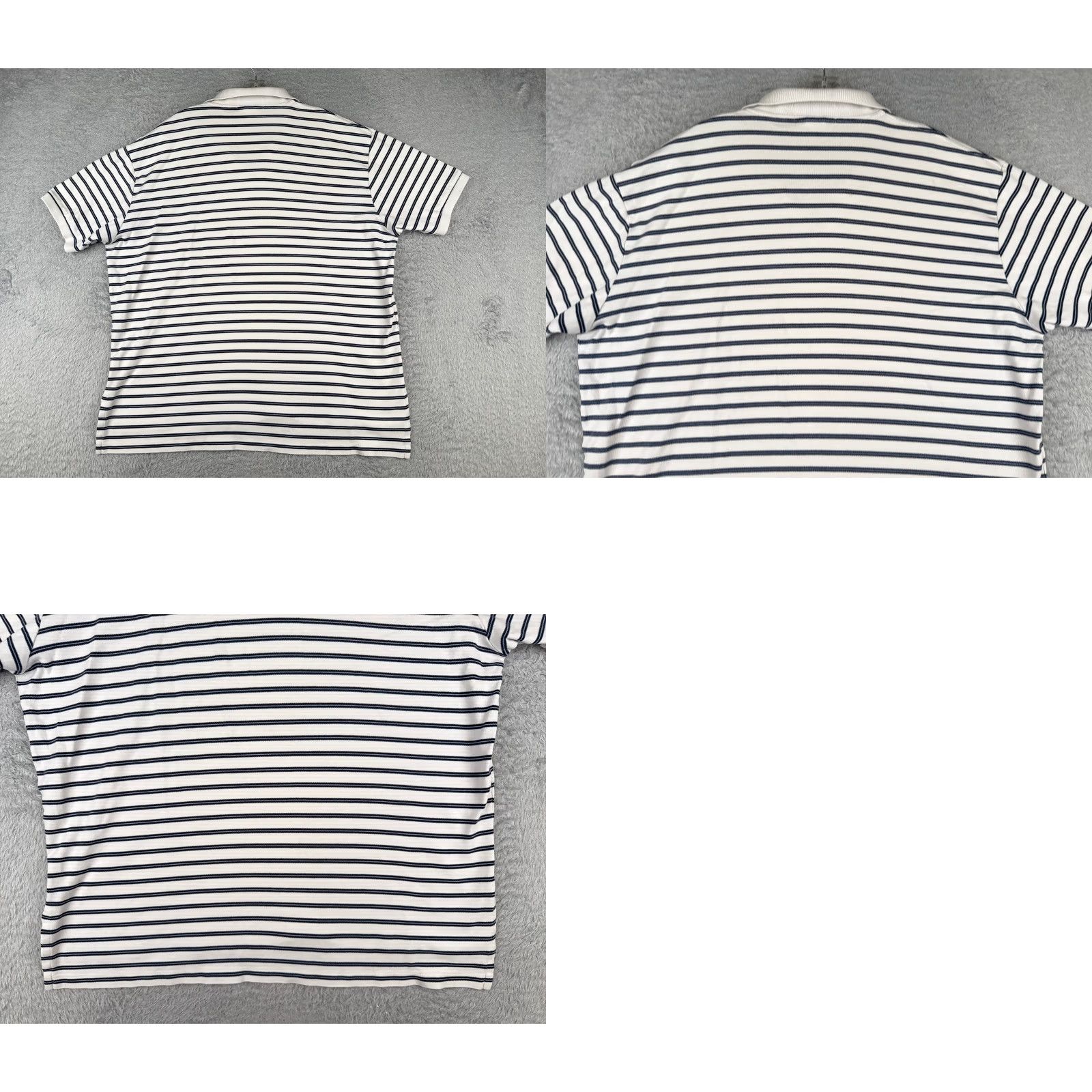 Ralph Lauren VINTAGE Ralph Lauren Polo Shirt Men XL White Blue Stripe Cotton Read Size US XL / EU 56 / 4 - 9 Thumbnail