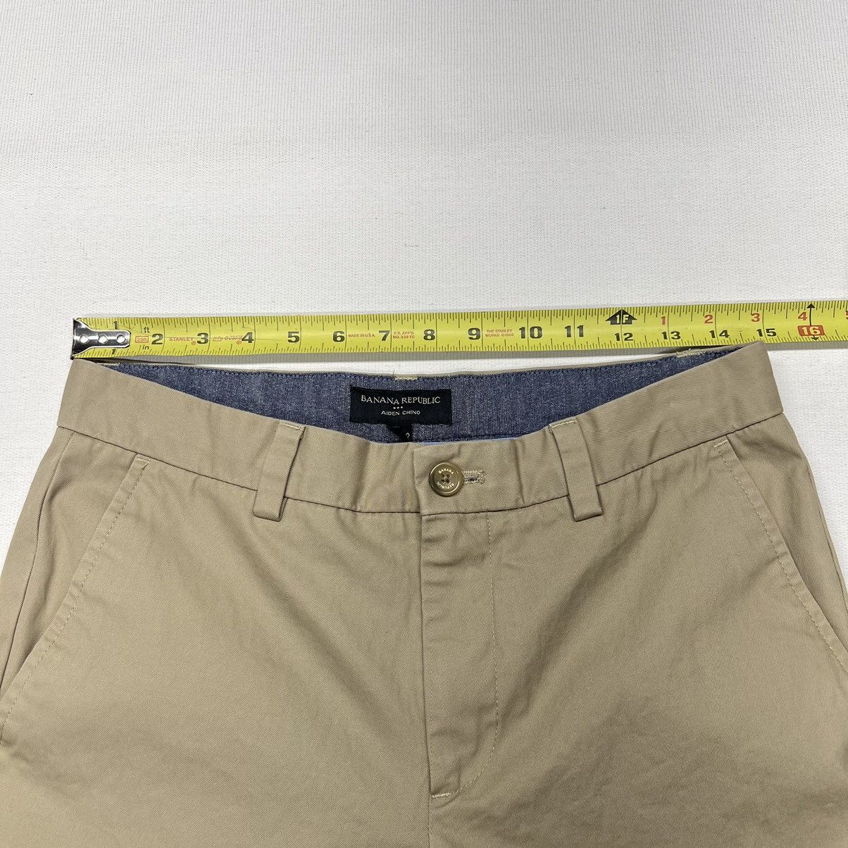 Banana Republic Banana Republic Chino Pants Khaki Aiden Slim Casual Beige Size US 29 - 20 Thumbnail