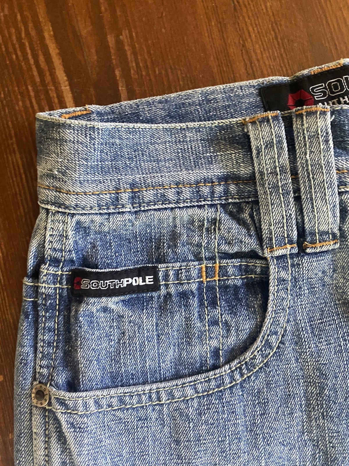 Southpole × Vintage Vintage Y2K’s South Pole Double Knee Cargo Wide Jeans 26x28 Size US 26 / EU 42 - 5 Thumbnail