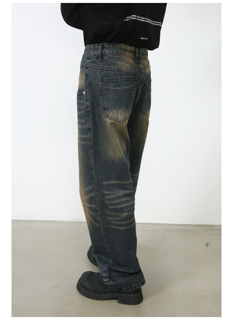 Japanese Brand × Jean High street washed distressed loose straight jeans Size US 32 / EU 48 - 5 Thumbnail