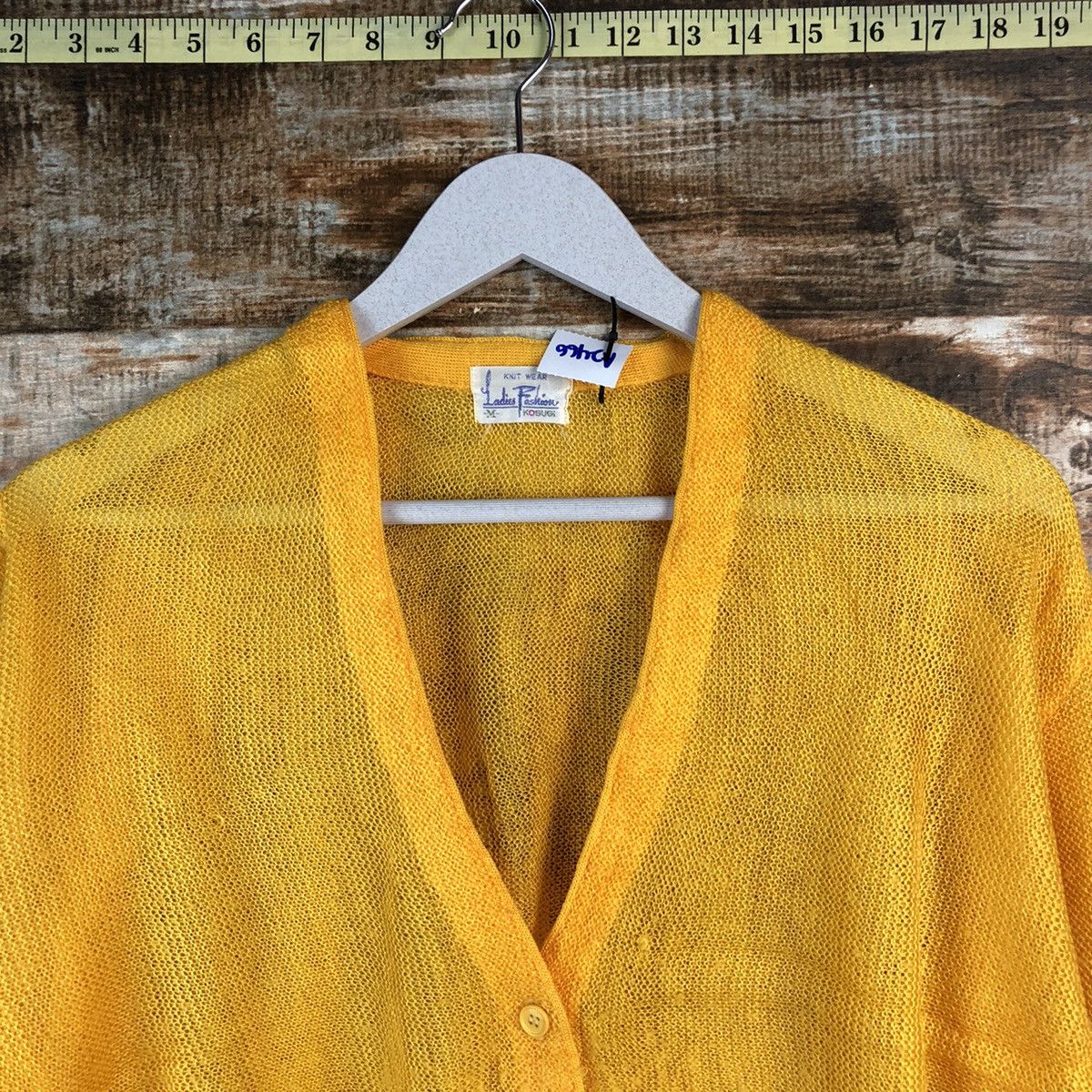 Japanese Brand Ladies Fashion japan vintage Yellow Cardigan Knitwear #A2466 Size M / US 6-8 / IT 42-44 - 4 Thumbnail