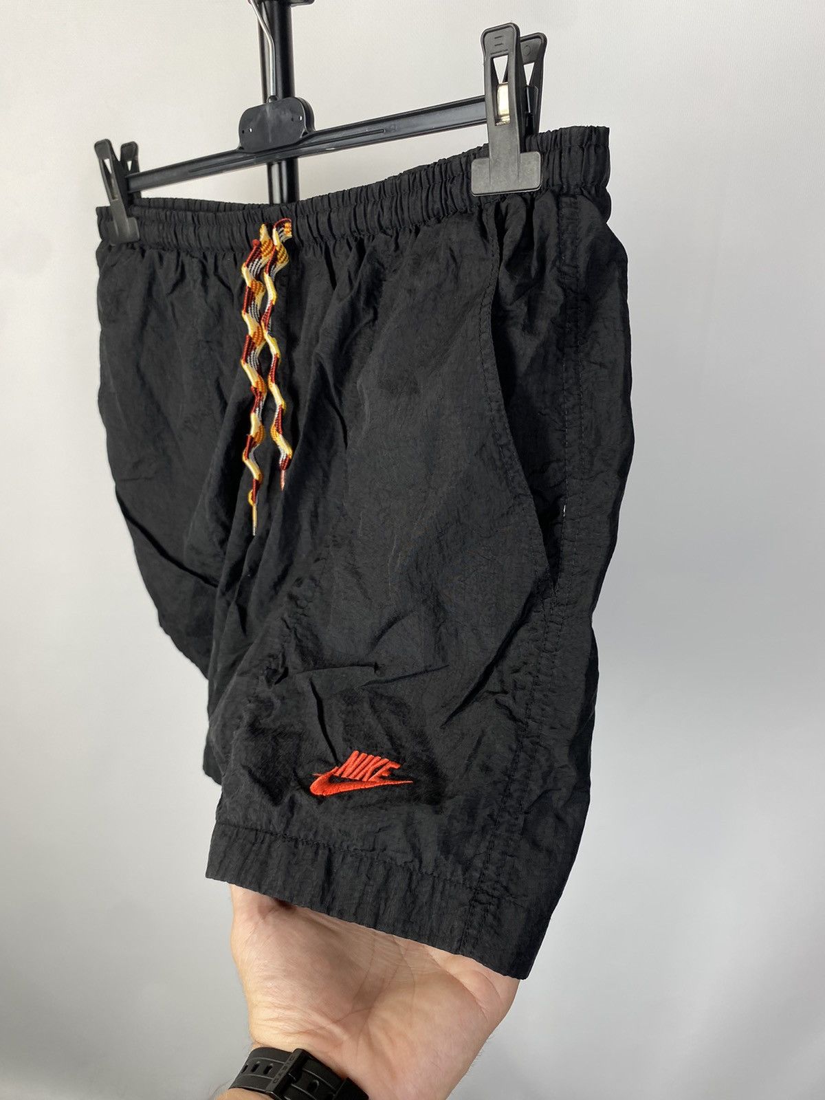 Nike × Vintage 00s Nike Shorts Nylon Logo Drill Swoosh Size US 30 / EU 46 - 10 Thumbnail
