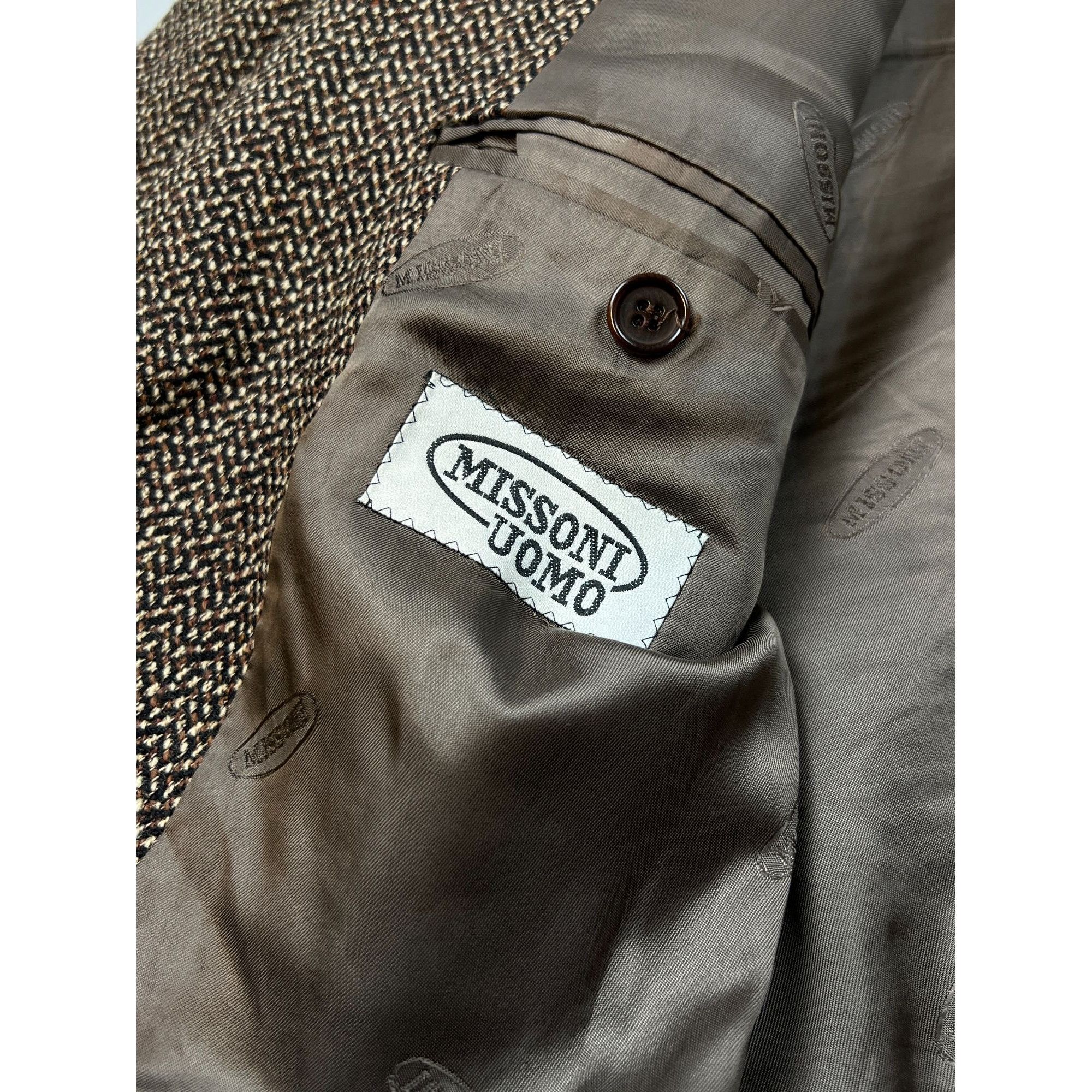 Missoni Missoni Uomo Vintage Tweed Wool 3 Button Blazer (Y0714) Size 52R - 6 Thumbnail