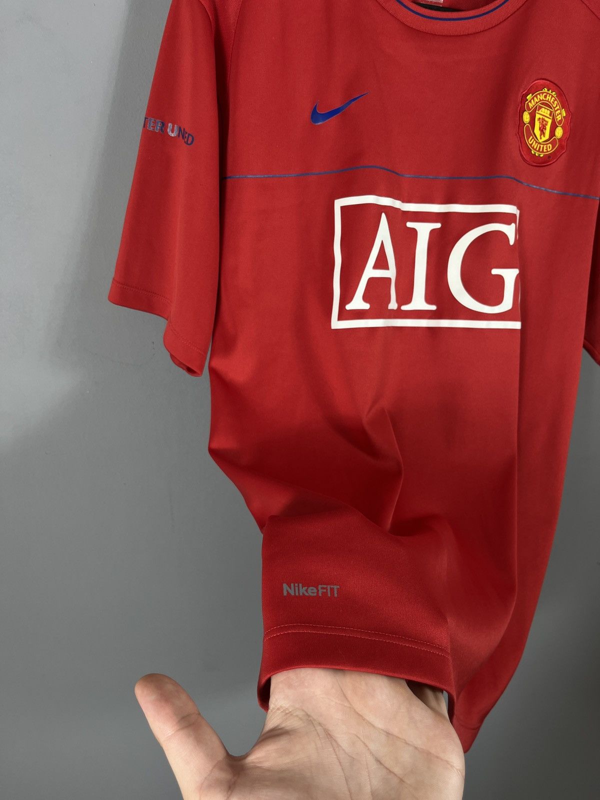 Nike NIKE MANCHESTER UNITED 2009/2010 FOOTBALL SHIRT JERSEY Size US L / EU 52-54 / 3 - 5 Thumbnail
