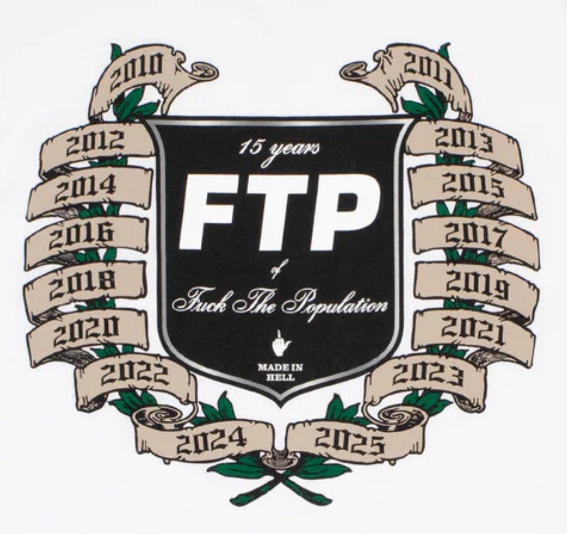 Fuck The Population FTP 15 year anniversary Tee new white xl Size US XL / EU 56 / 4 - 3 Thumbnail