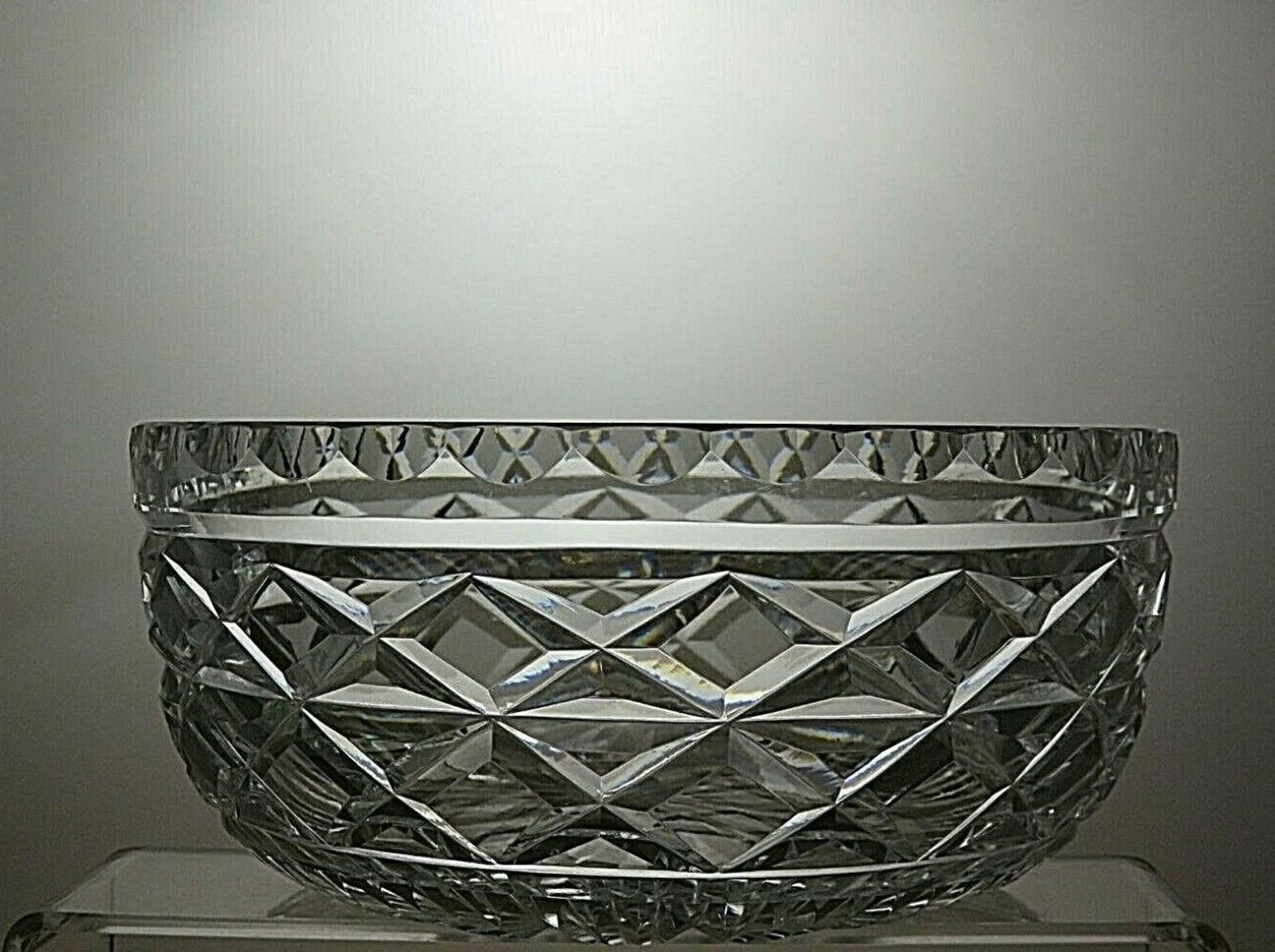The Unbranded Brand Vintage Cut Glass Lead Crystal Salad Serving Bowl 3 1/3" Size ONE SIZE - 3 Thumbnail