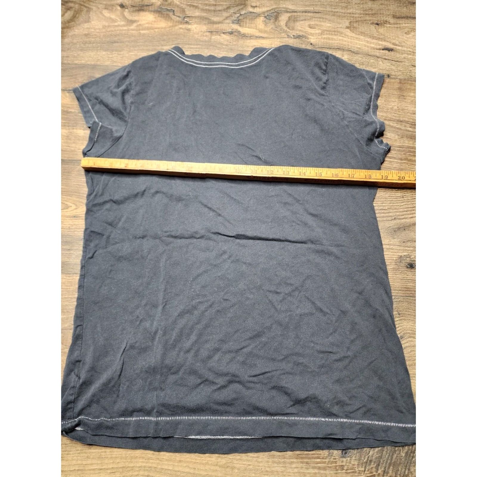 Gap Gap Black Rock Festival T Shirt Distressed Womens L V Neck Short Sleeve Cotton Size L / US 10 / IT 46 - 5 Thumbnail