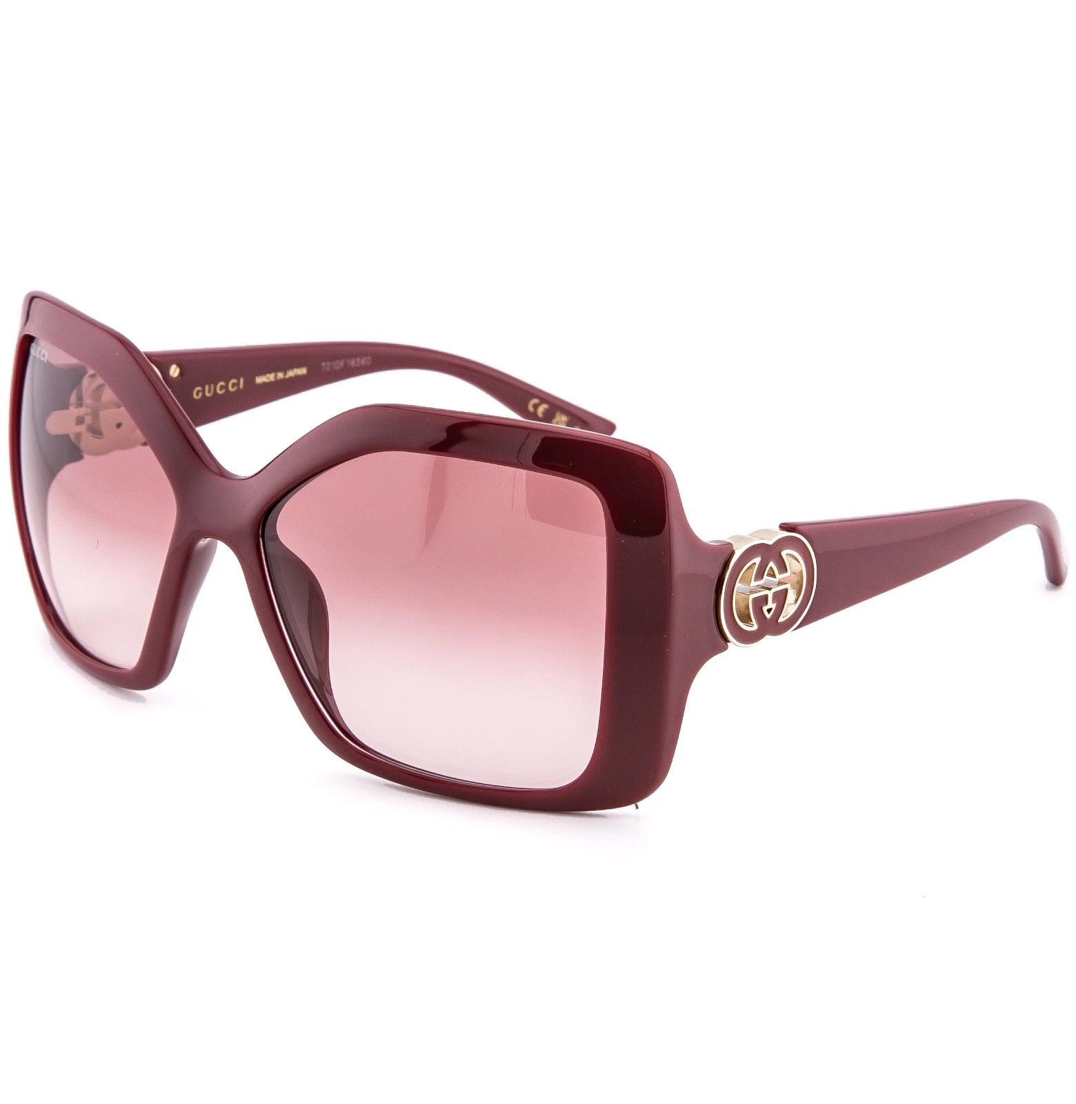 Gucci GUCCI GG2015S Burgundy Red 2015 GG Logo Geometric 002 Size ONE SIZE - 4 Thumbnail