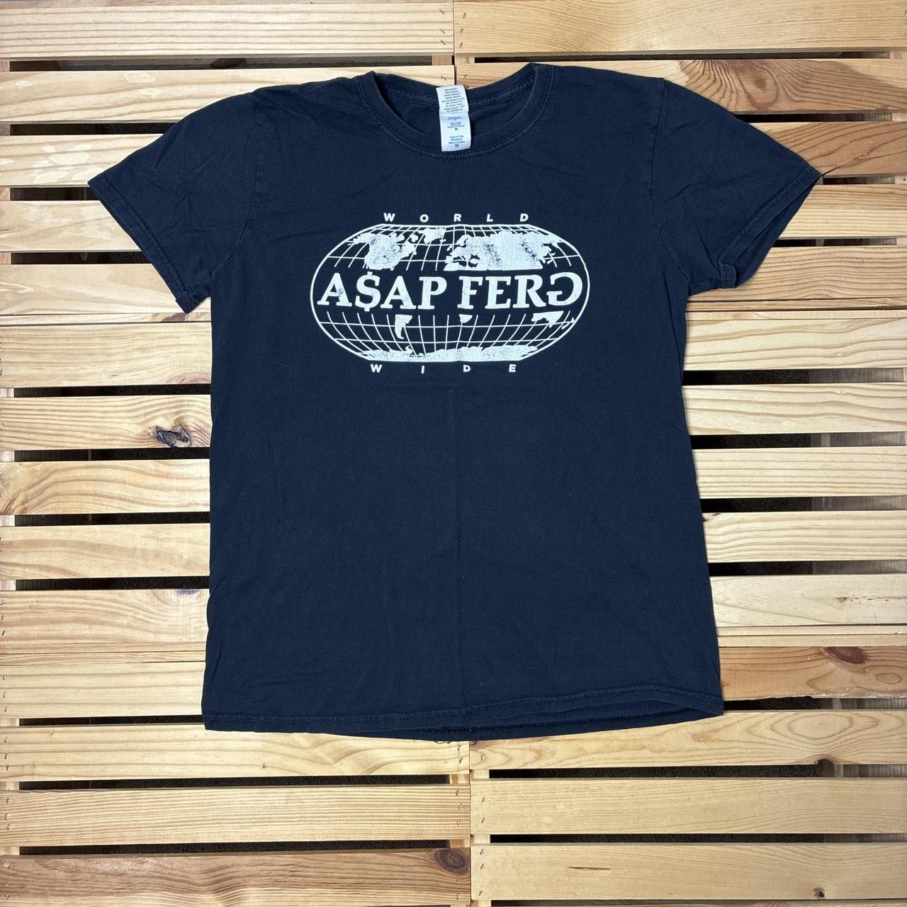 Gildan A$AP Ferg Black Y2K Rap Tee Size Medium Size US M / EU 48-50 / 2 - 1 Thumbnail