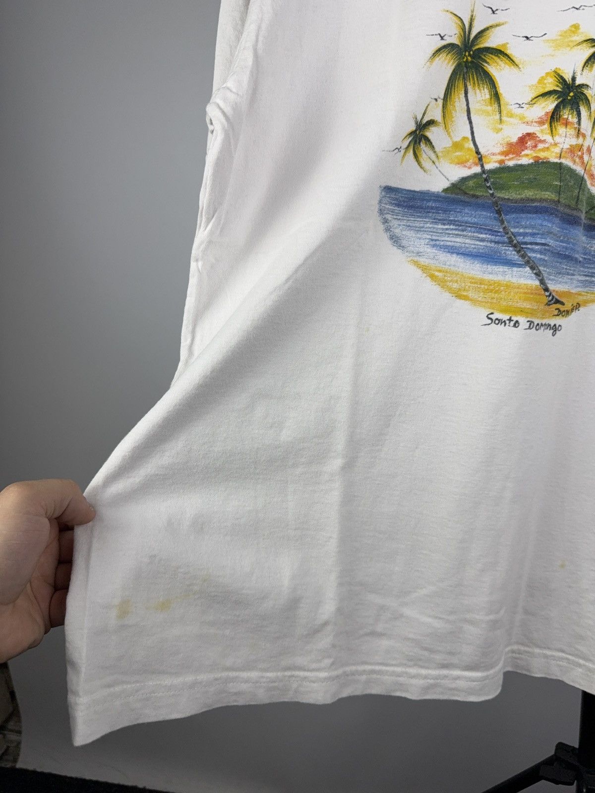 Vintage Vintage 90s Retro Santo Domingo Caribbean Print Sunset Tee Size US L / EU 52-54 / 3 - 7 Thumbnail