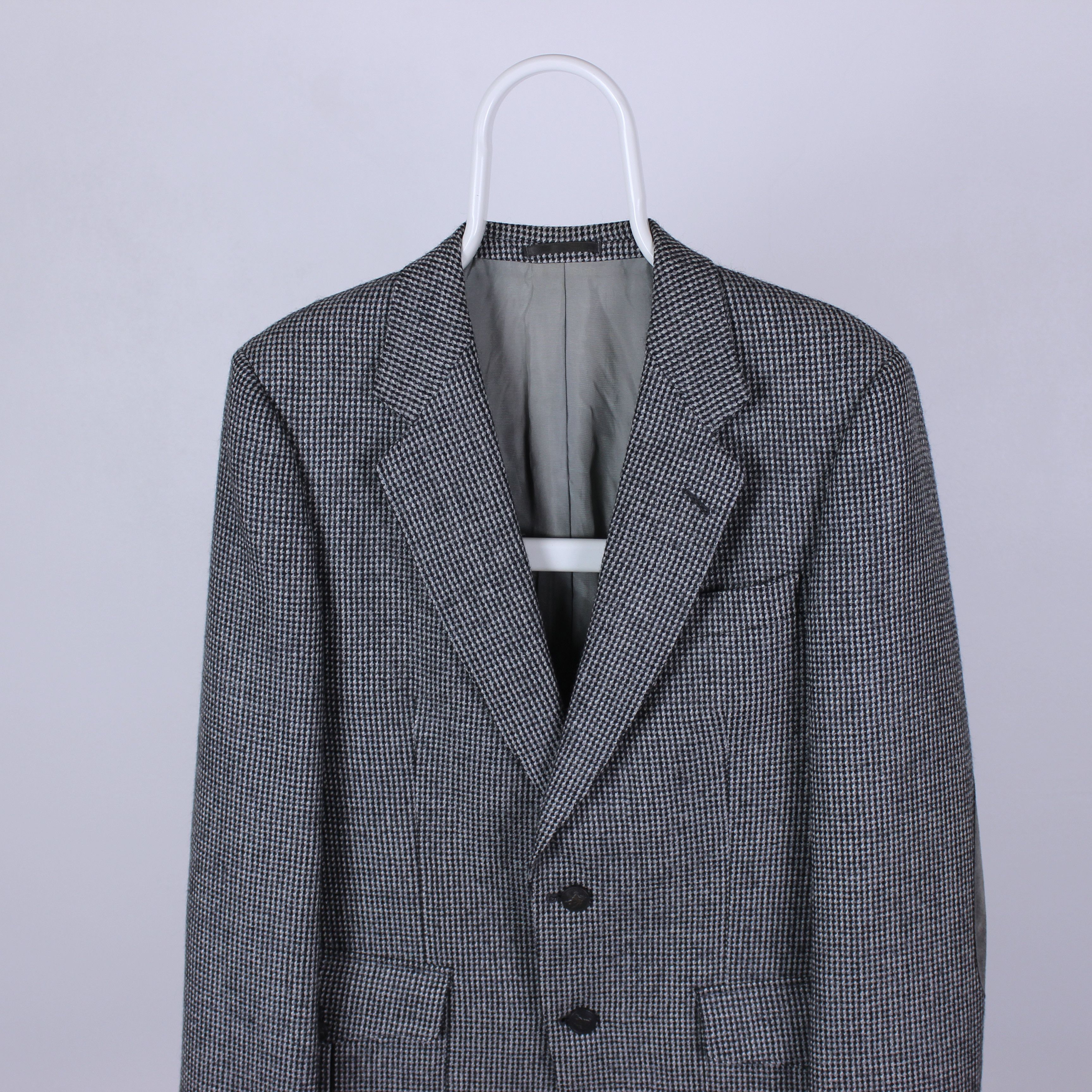 Burberry × Vintage Burberry blazer wool heavy M gray rarity Size 44R - 4 Thumbnail