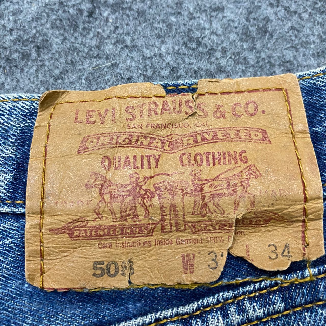 Levi's Vintage Clothing Vintage 90s Levis 508 Distressed denim Kurt Cobain Style Size US 32 / EU 48 - 13 Thumbnail