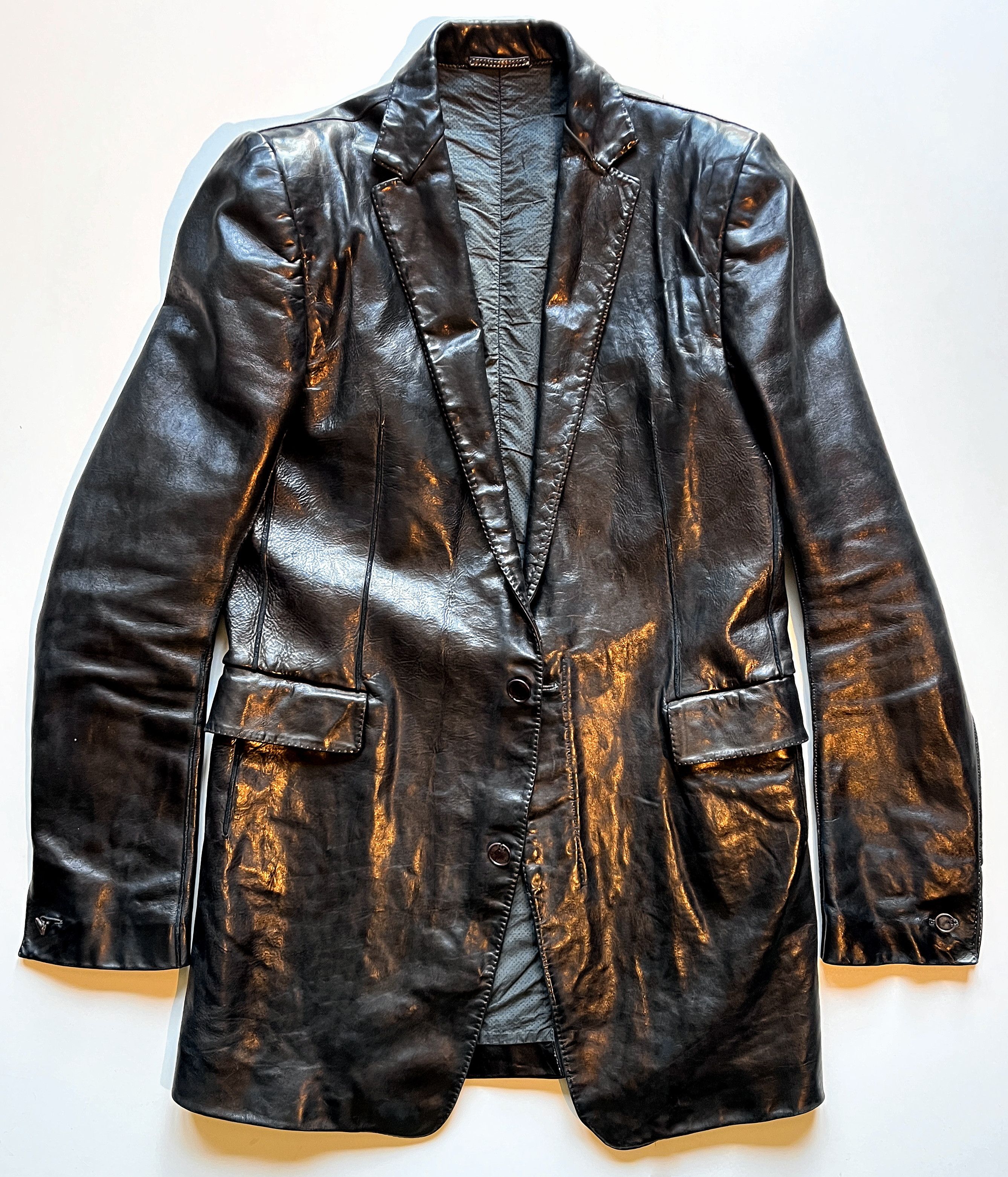 Carol Christian Poell CCP Size 54 Object Dyed Scarstitched Bison