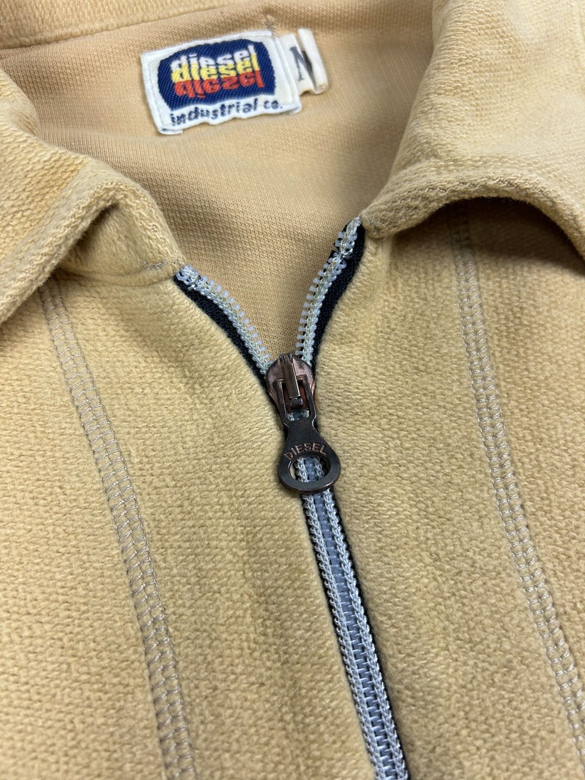 Diesel × Vintage × Yves Saint Laurent vintage Diesel zip up yellow sweatshirt Size US M / EU 48-50 / 2 - 8 Thumbnail