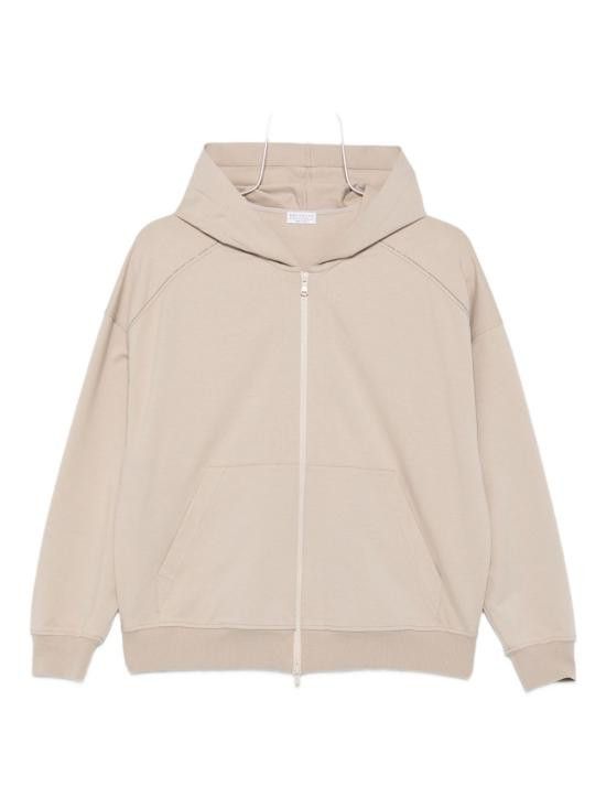 Brunello Cucinelli BRUNELLO CUCINELLI Women Hoodies MP827FB706 C4274 Beige Size L / US 10 / IT 46 - 1 Thumbnail