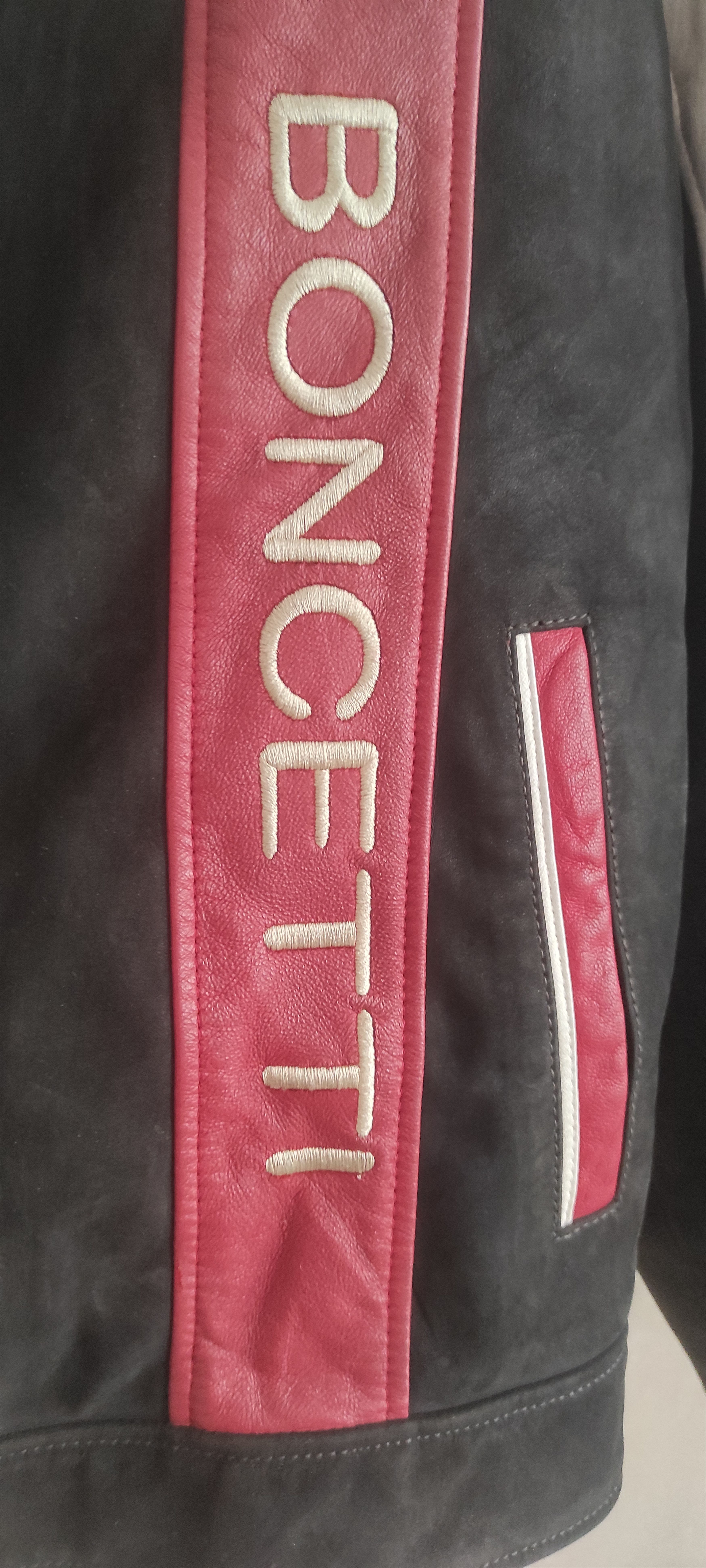 Genuine Leather Boncetti Vintage Y2K Leather Motorcycle Racing Jacket Size L Size US L / EU 52-54 / 3 - 11 Thumbnail