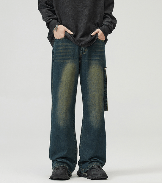 Japanese Brand × Jean American high street retro distressed flared baggy jeans Size US 32 / EU 48 - 1 Thumbnail