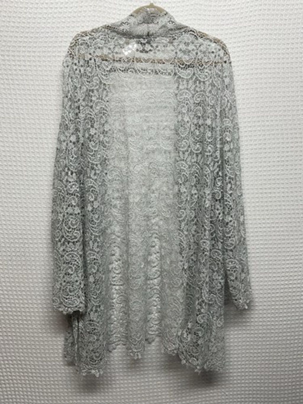 Other Catherines Lace Floral Open Front Cardigan Cover Up Women 3X Size 3XL / US 20-22 - 5 Thumbnail