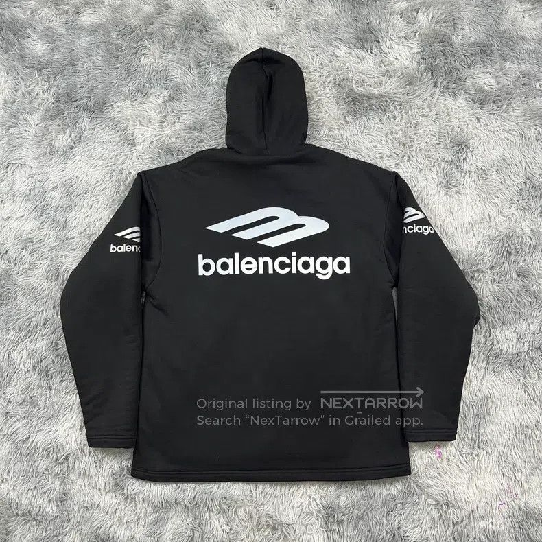 Balenciaga Balenciaga Ski Hoodie with Reflective Logo and Fleece Lini Size US S / EU 44-46 / 1 - 2 Thumbnail