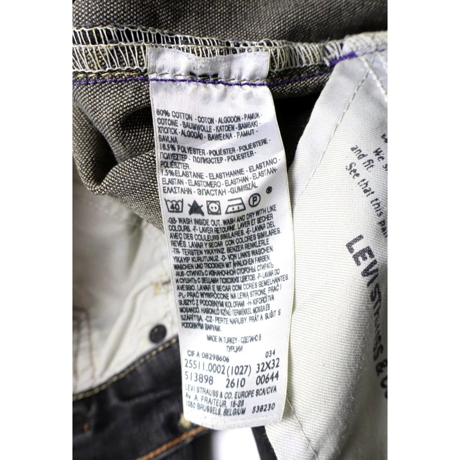 Levi's LEVI'S 511 Jeans Slim Men's W32/L32 Whiskers Fade Distressed Stretch Denim 5-Pocket Solid Gray Vintage? No Size US 32 / EU 48 - 5 Thumbnail