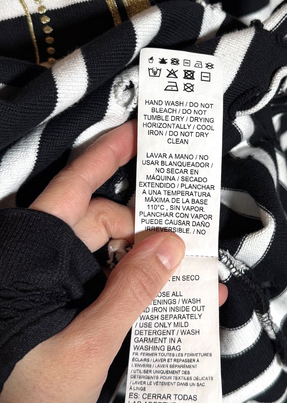 Balmain × Puma Balmain X Puma Black Striped Distressed Hoodie Sweater Size US S / EU 44-46 / 1 - 8 Thumbnail