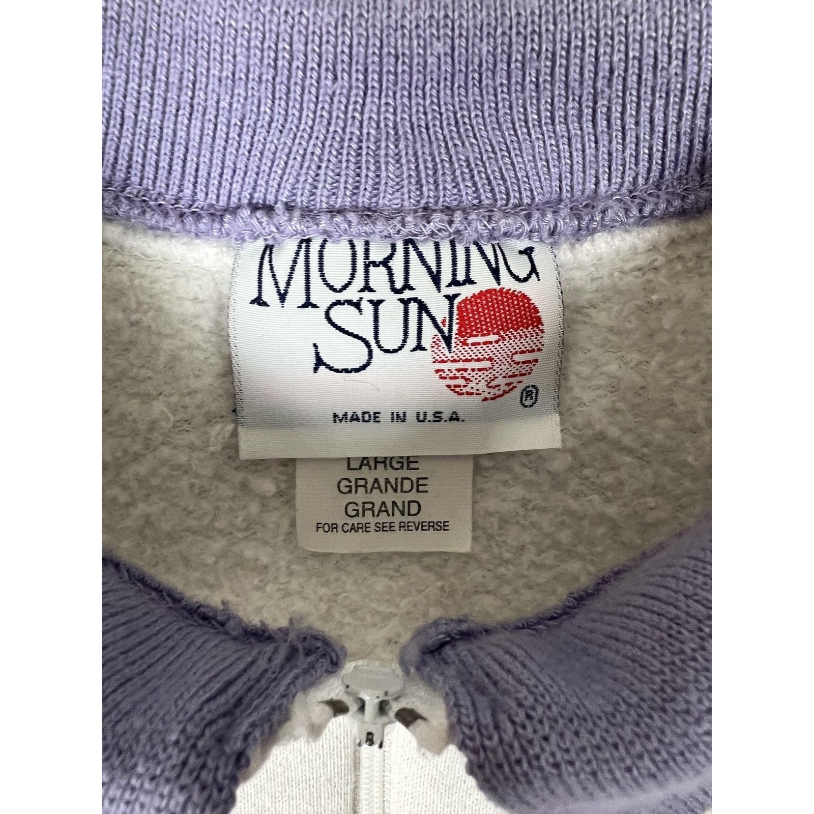Vintage Vintage Morning Sun Sweatshirt Womens Large White Purple Flo Size L / US 10 / IT 46 - 3 Thumbnail