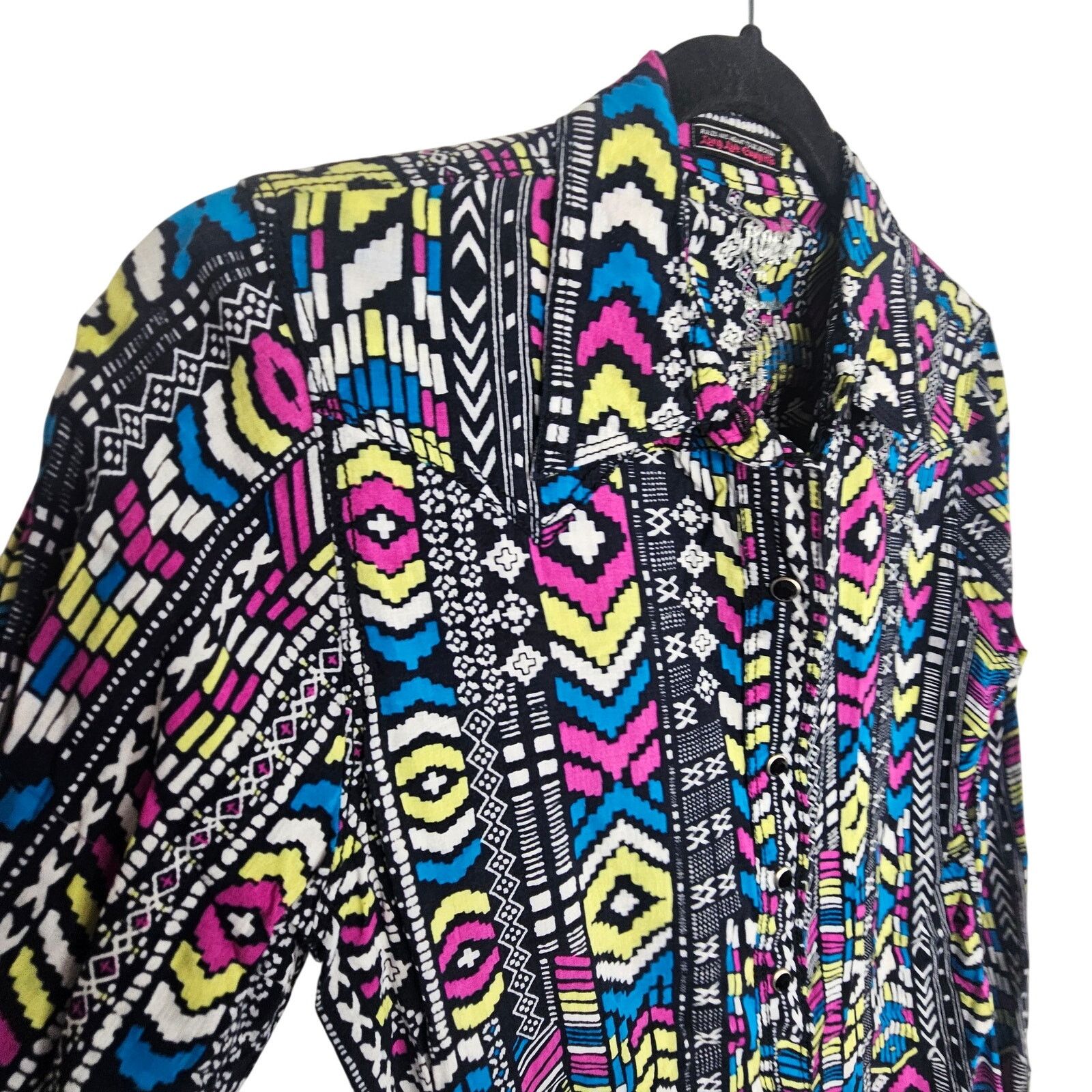 Wrangler Rock 47 Wrangler Womens Southwestern Geometric Western Shirt Size S / US 4 / IT 40 - 5 Thumbnail