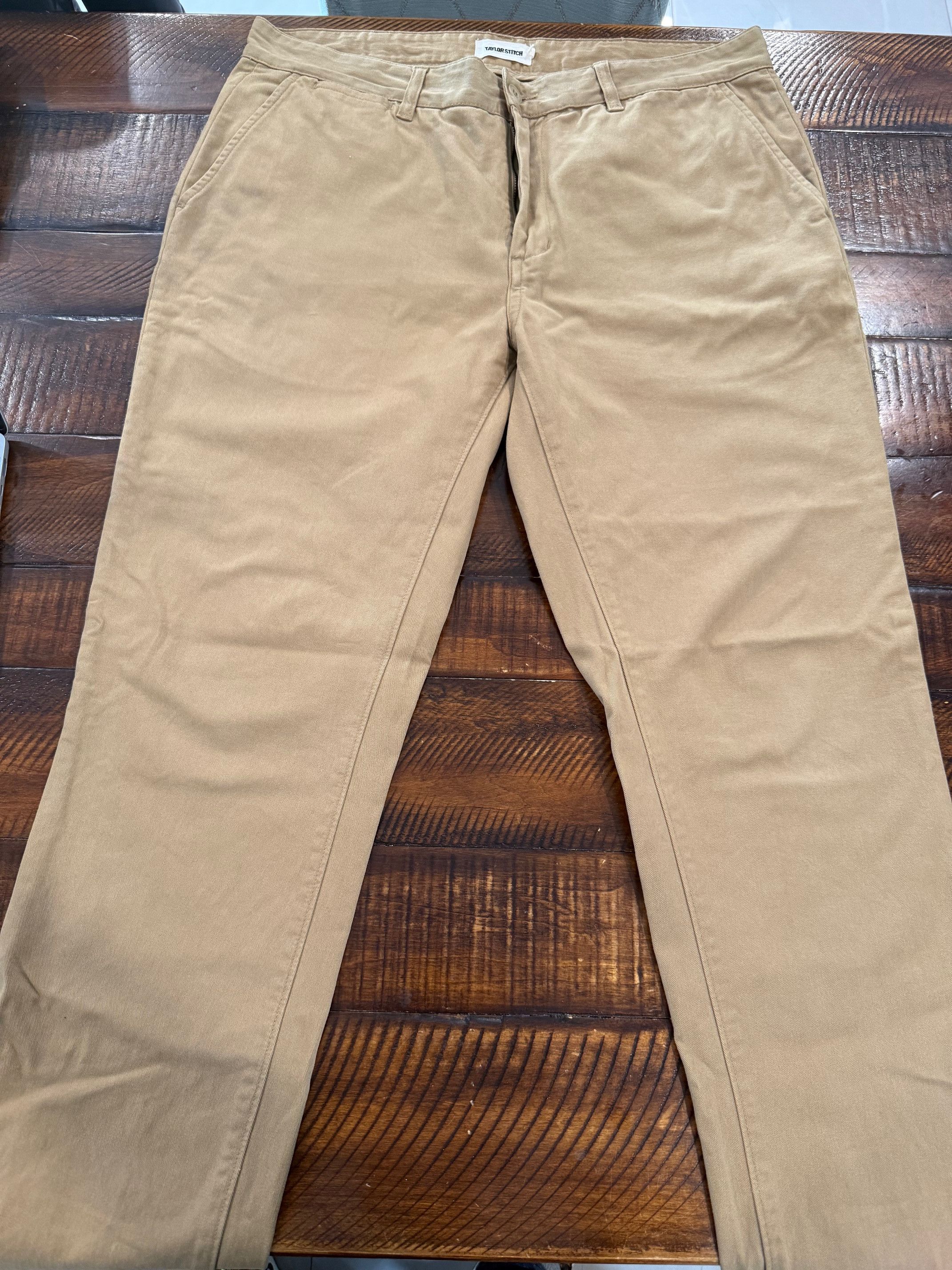 Taylor Stitch Slim Foundation Pant in Organic Khaki Size US 35 - 1 Thumbnail