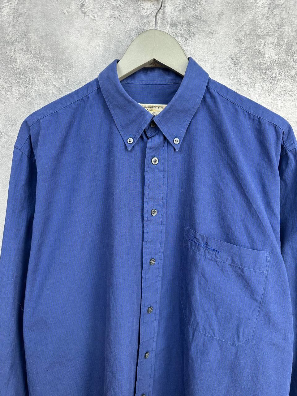 Burberry Thomas Burberry Button Up Shirt Striped Blue LS Button-Down Size US XL / EU 56 / 4 - 4 Thumbnail