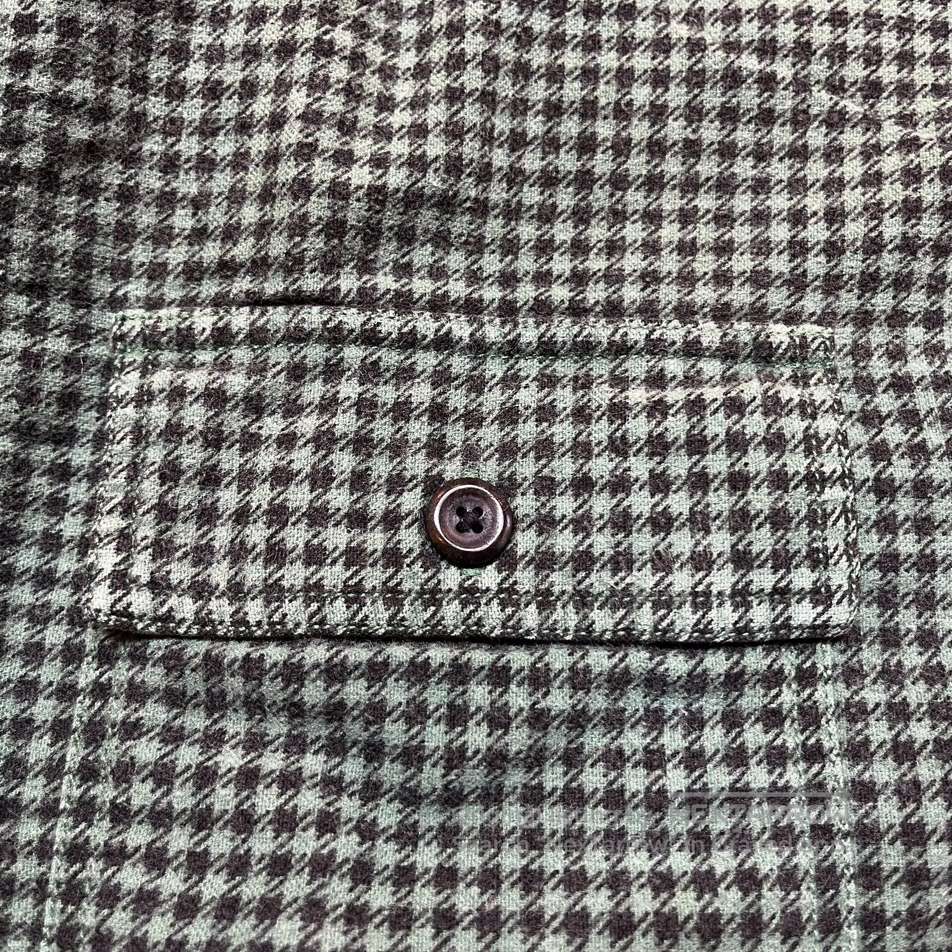 RRL Ralph Lauren Vintage Green Houndstooth Button. Size US M / EU 48-50 / 2 - 6 Thumbnail