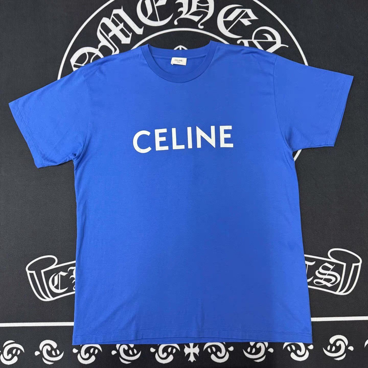 Celine Blue Short Sleeve T-Shirt Size L Size US L / EU 52-54 / 3 - 1 Thumbnail