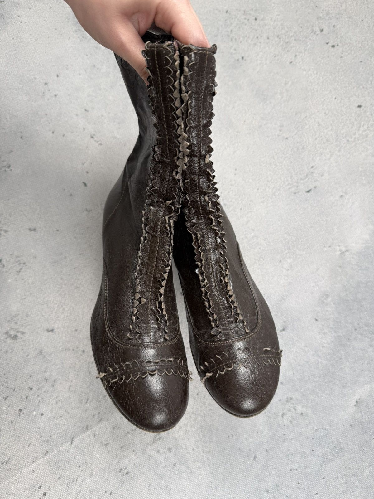 Miss Sixty Miss Sixty Vintage Leather Ankle Boots Kitten Heel Archive Size US 8 / IT 38 - 6 Thumbnail
