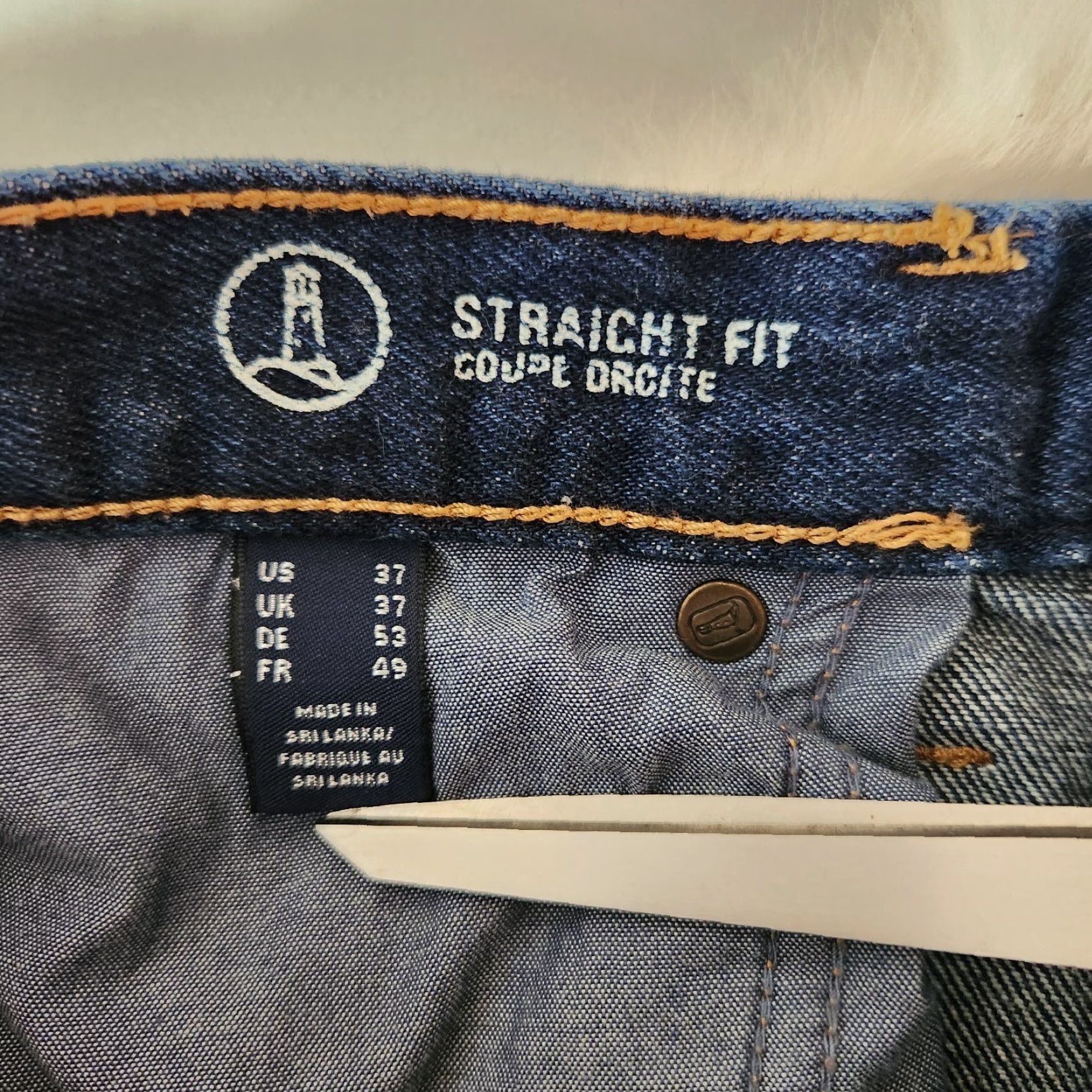 Lands' End Lands' End Jeans Mens Dark Wash Straight Fit 100% Cotton Size 37x30 Regular Inseam 30 Blue Denim Pants Size US 37 - 6 Thumbnail