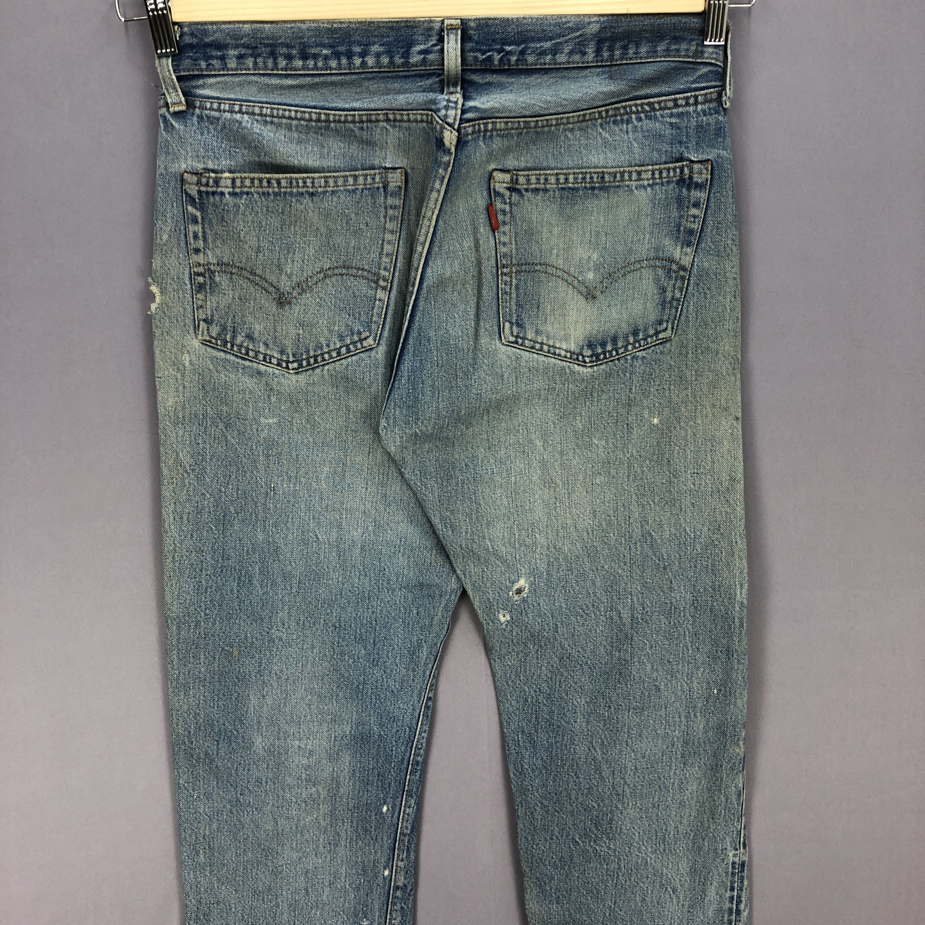 Levi's Vintage Levis 501 Selvedge Button #6 Distressed Jeans Denim Size US 34 / EU 50 - 6 Thumbnail