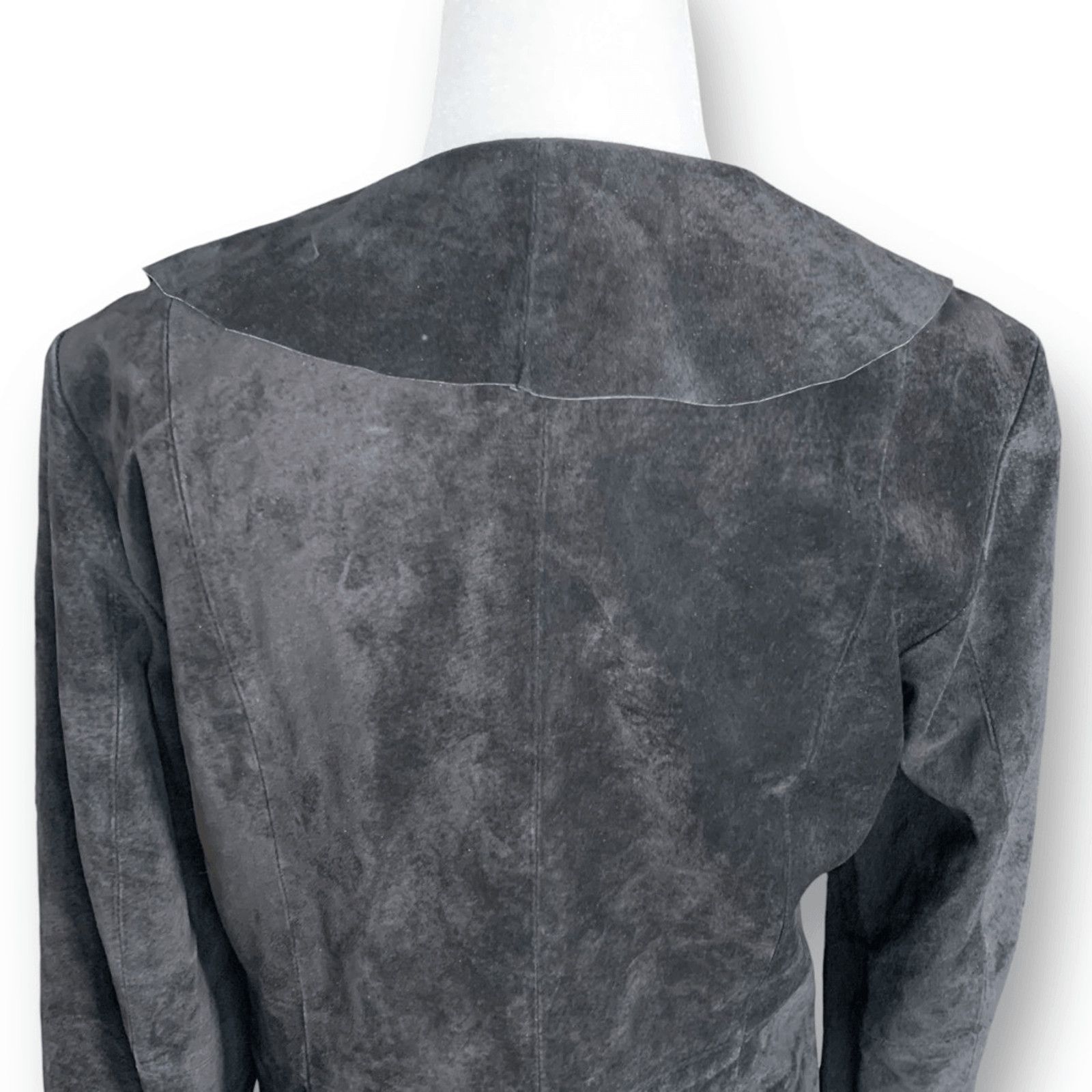 Scully Vintage Scully Black Suede Leather Ruffle Coat Jacket Small Size S / US 4 / IT 40 - 8 Thumbnail