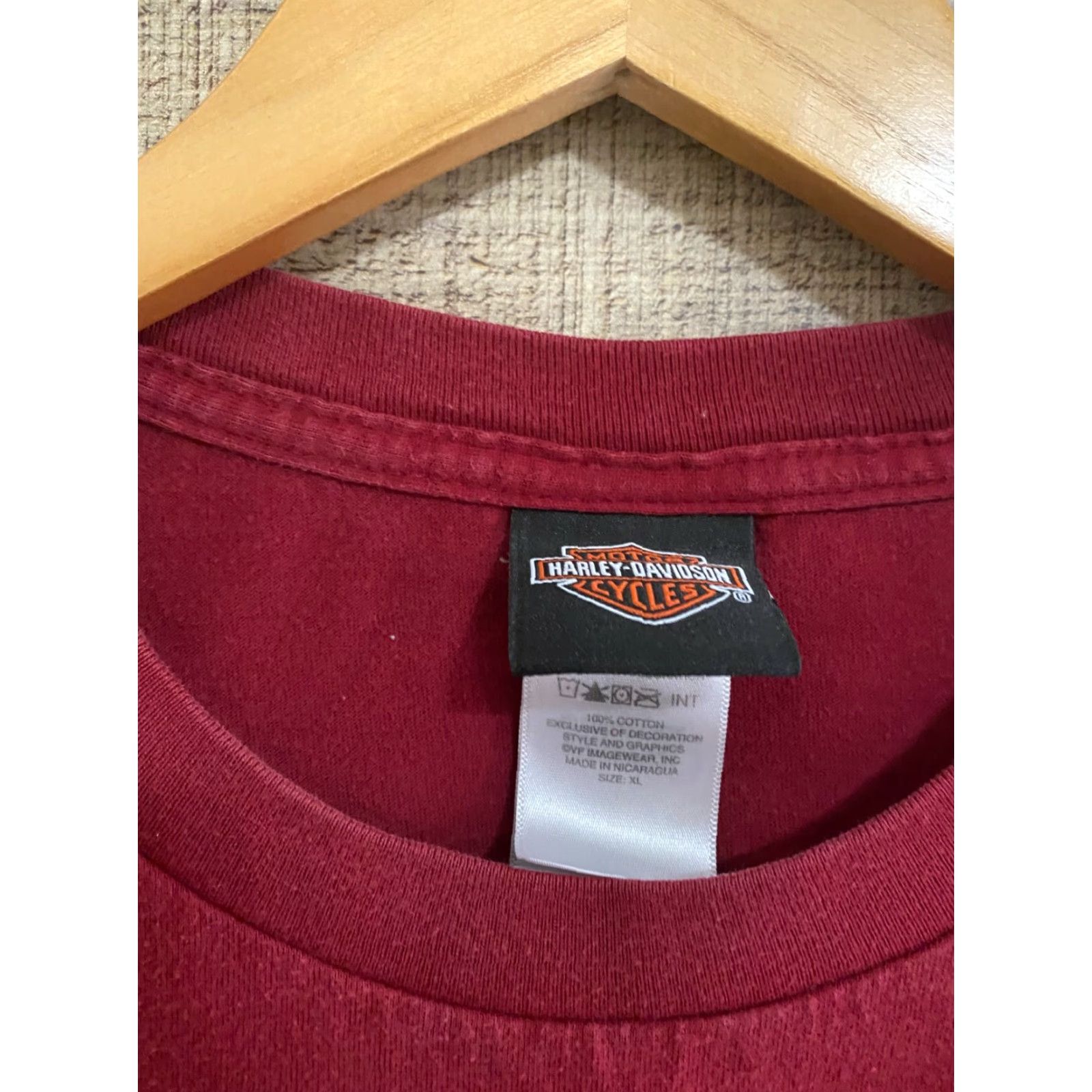 Harley Davidson Harley-Davidson Cape Fear T-Shirt 50 years of Harley Mens XL Red Motorcycle Shirt Mens XL Size US XL / EU 56 / 4 - 4 Thumbnail
