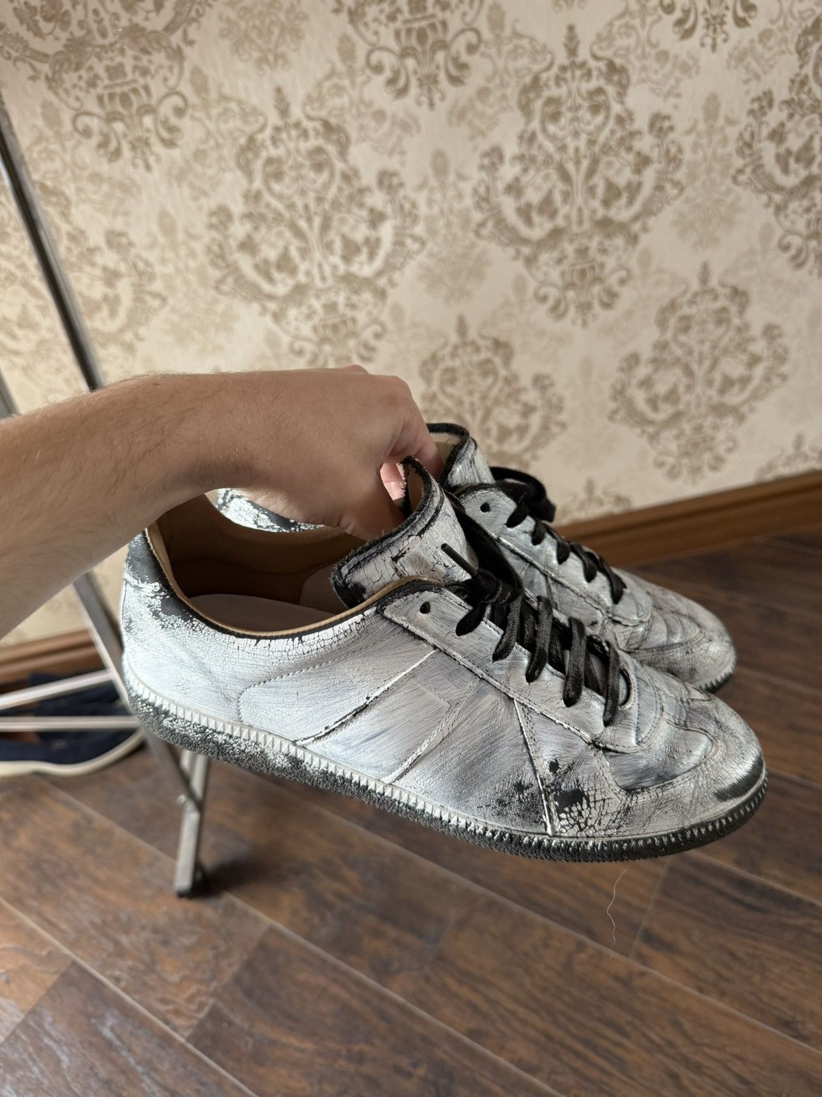 Maison Margiela Maison Margiela White Paint Gats Size US 8.5 / EU 41-42 - 3 Thumbnail