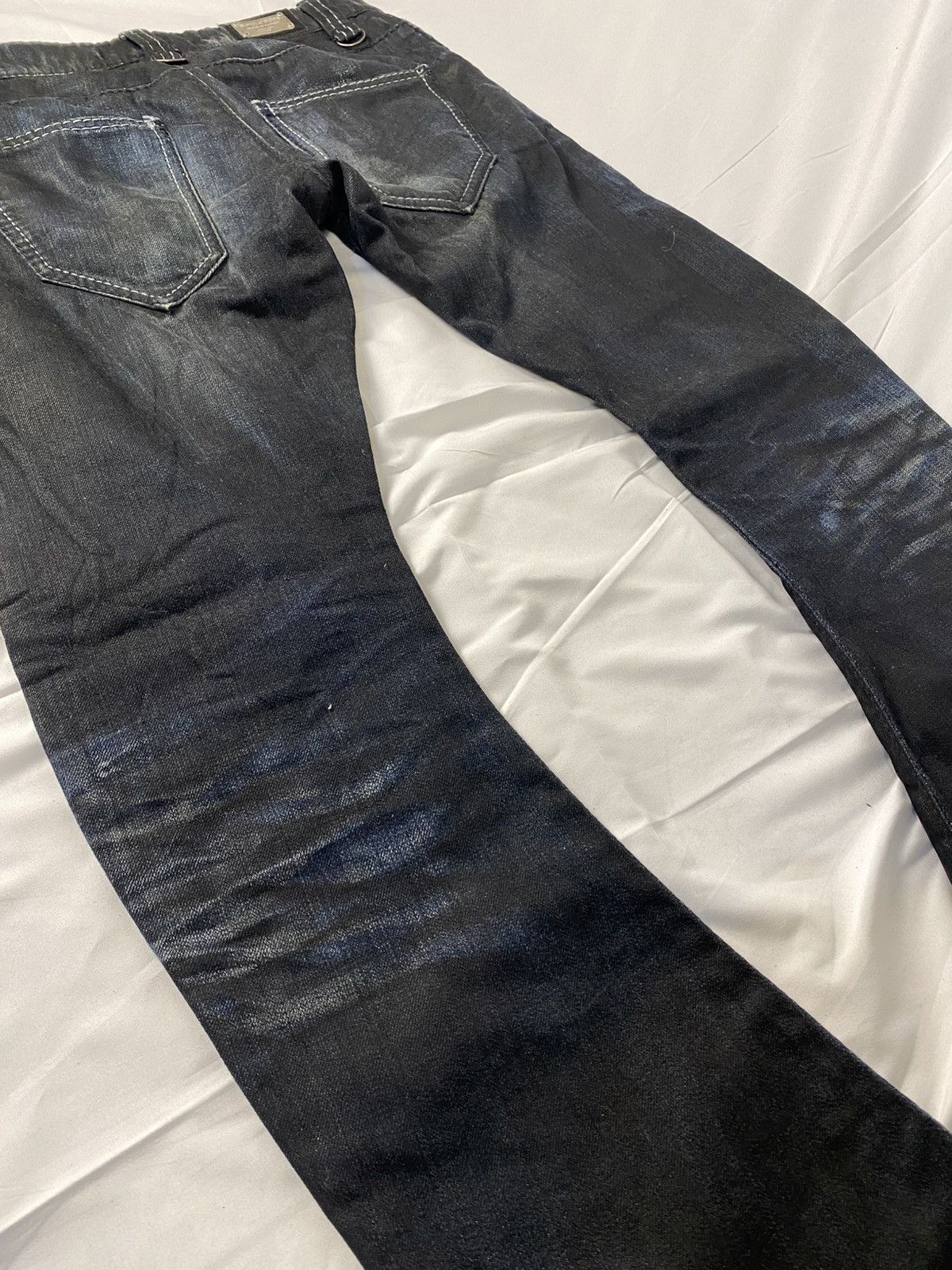 BUFFALO BOBS ✨ Archive Buffalo Bobs Curve Spiral Waxed Flared Punk Denim Size US 30 / EU 46 - 17 Thumbnail