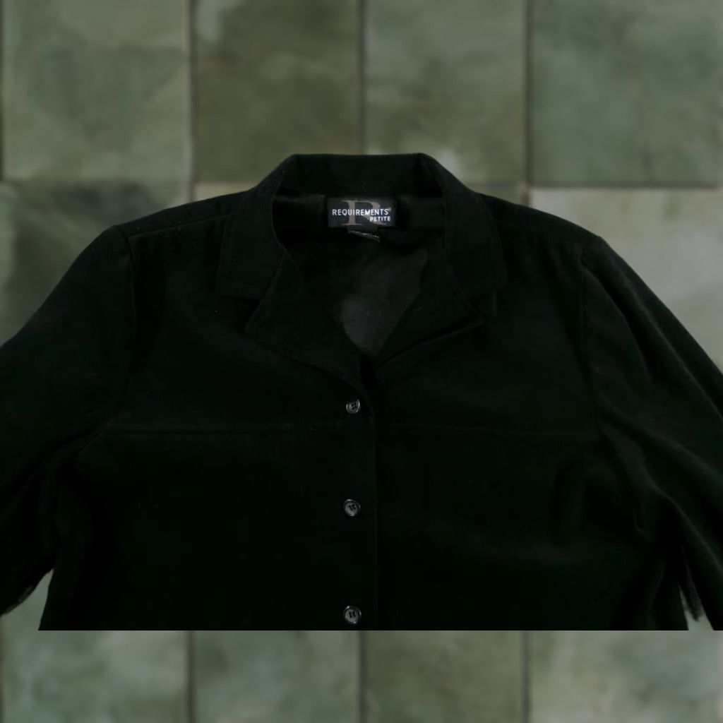Vintage Requirements Jacket Women 12 Petite Black Button Causal Capsule Classic Office Jacket 12P Black Size XL / US 12-14 / IT 48-50 - 1 Thumbnail