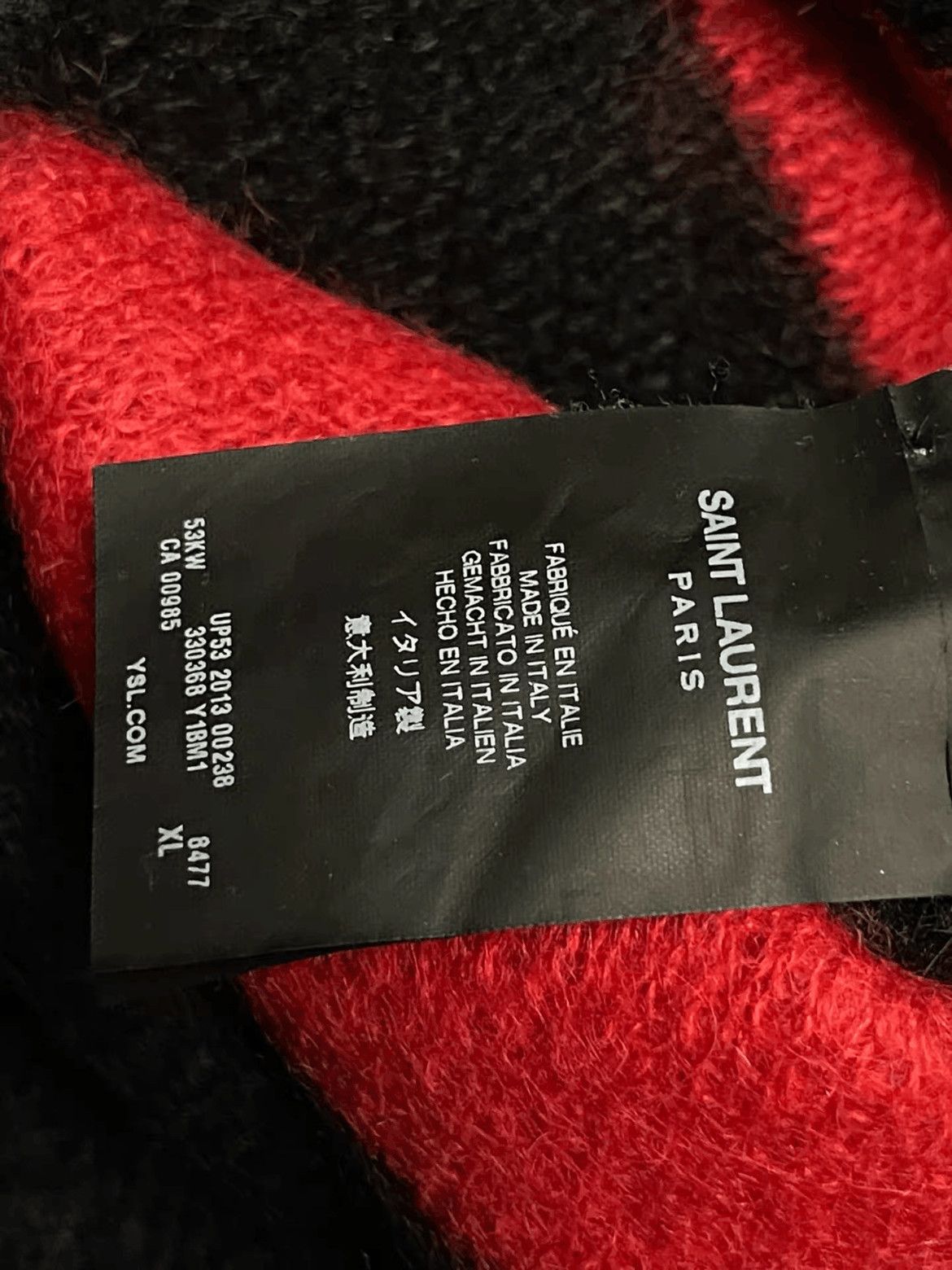 Saint Laurent Paris Saint Laurent Paris 13AW Stripe Knitwear Size US XL / EU 56 / 4 - 3 Thumbnail