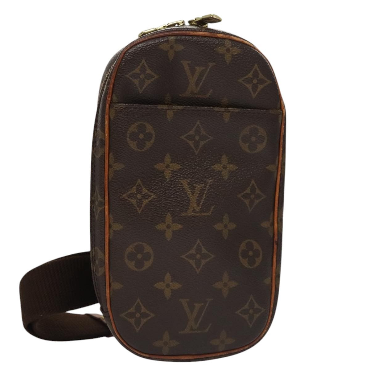 Louis Vuitton Pochette Gange Brown Canvas Shoulder Bag (Pre-Owned) Size ONE SIZE - 1 Thumbnail