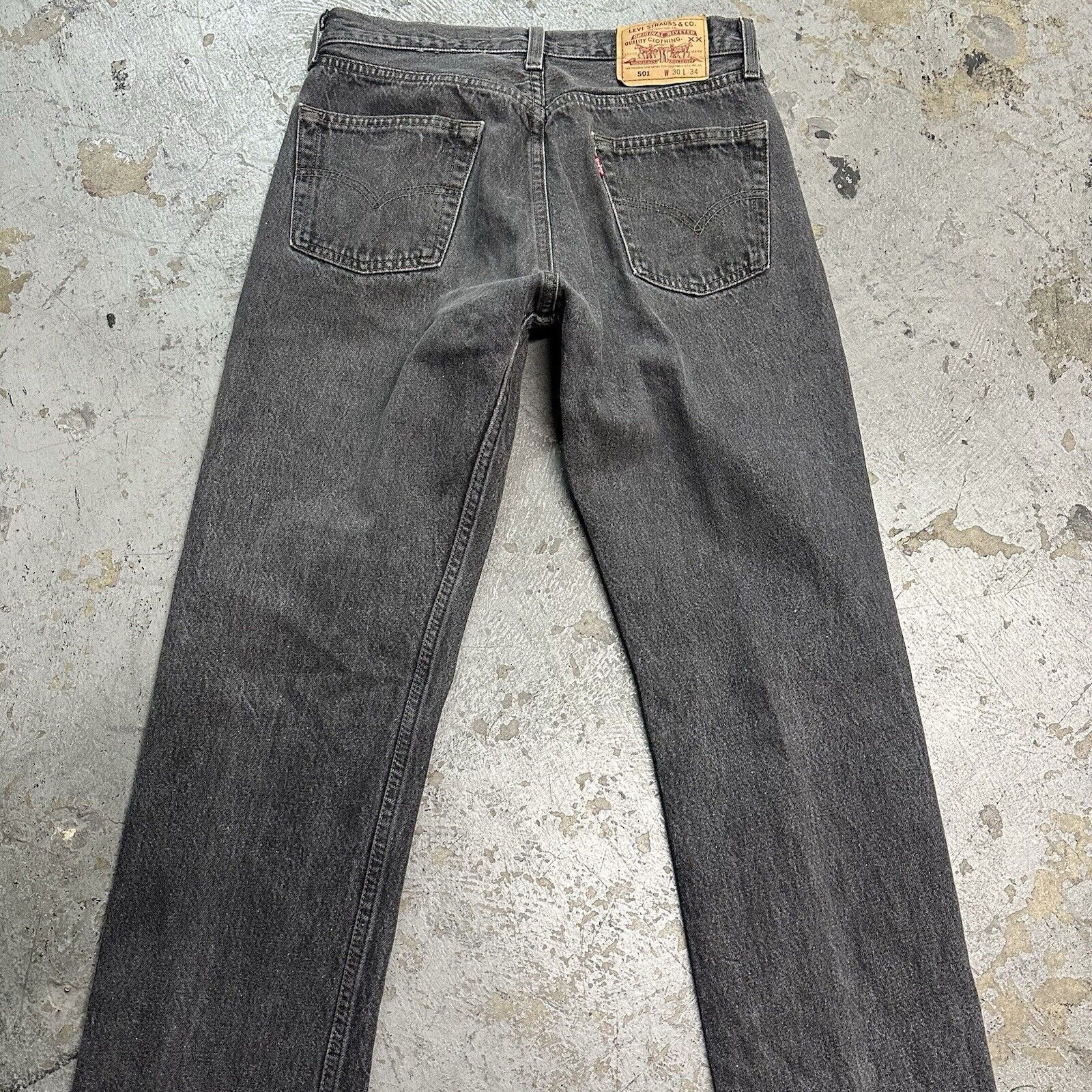 Levi's × Vintage Vintage 90s Levi’s Faded Black Denim Jeans 30x34 Made In USA Size US 30 / EU 46 - 5 Thumbnail